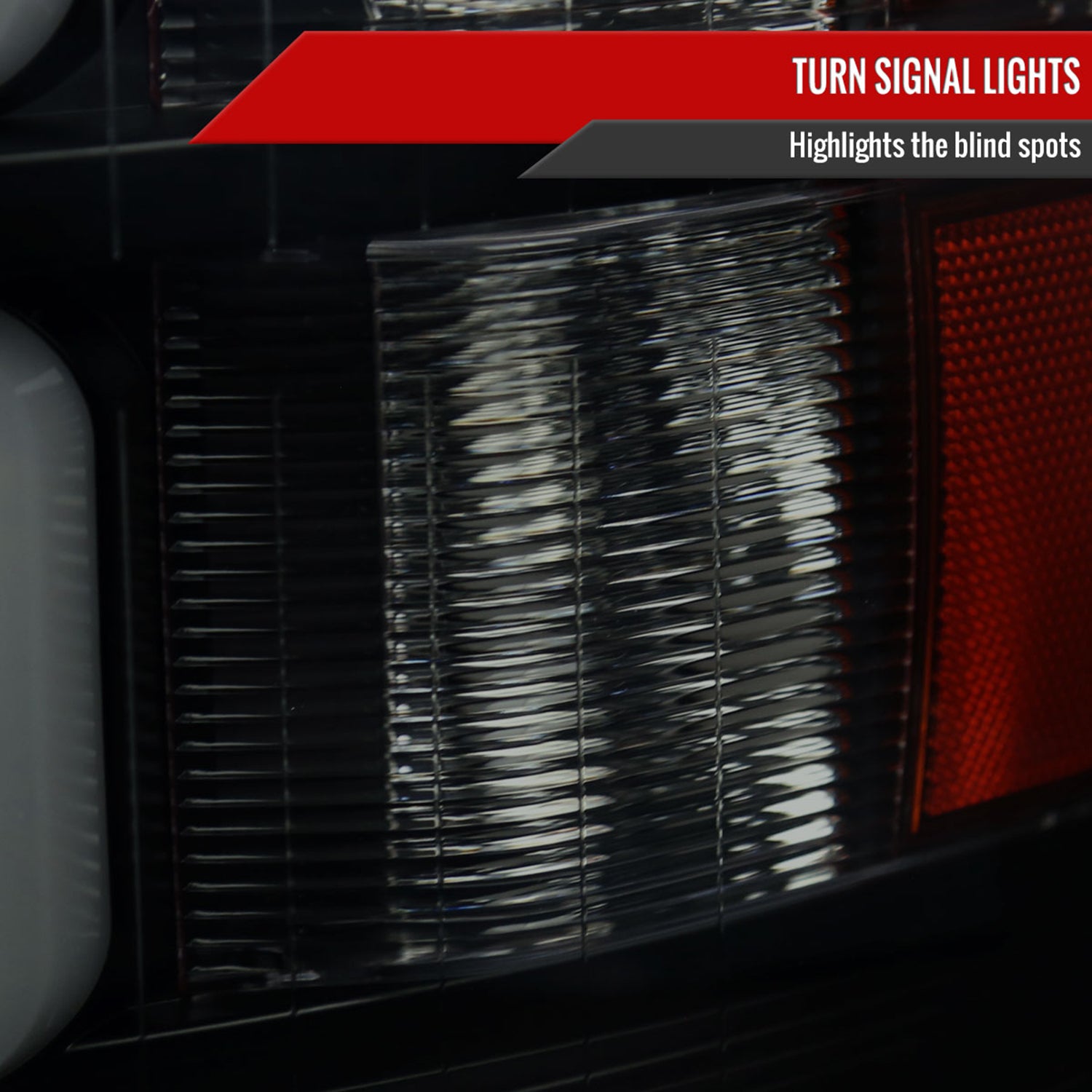 2007-2013 Chevy Silverado 1500 2500HD 3500HD LED C-Bar Headlights Black Smoke