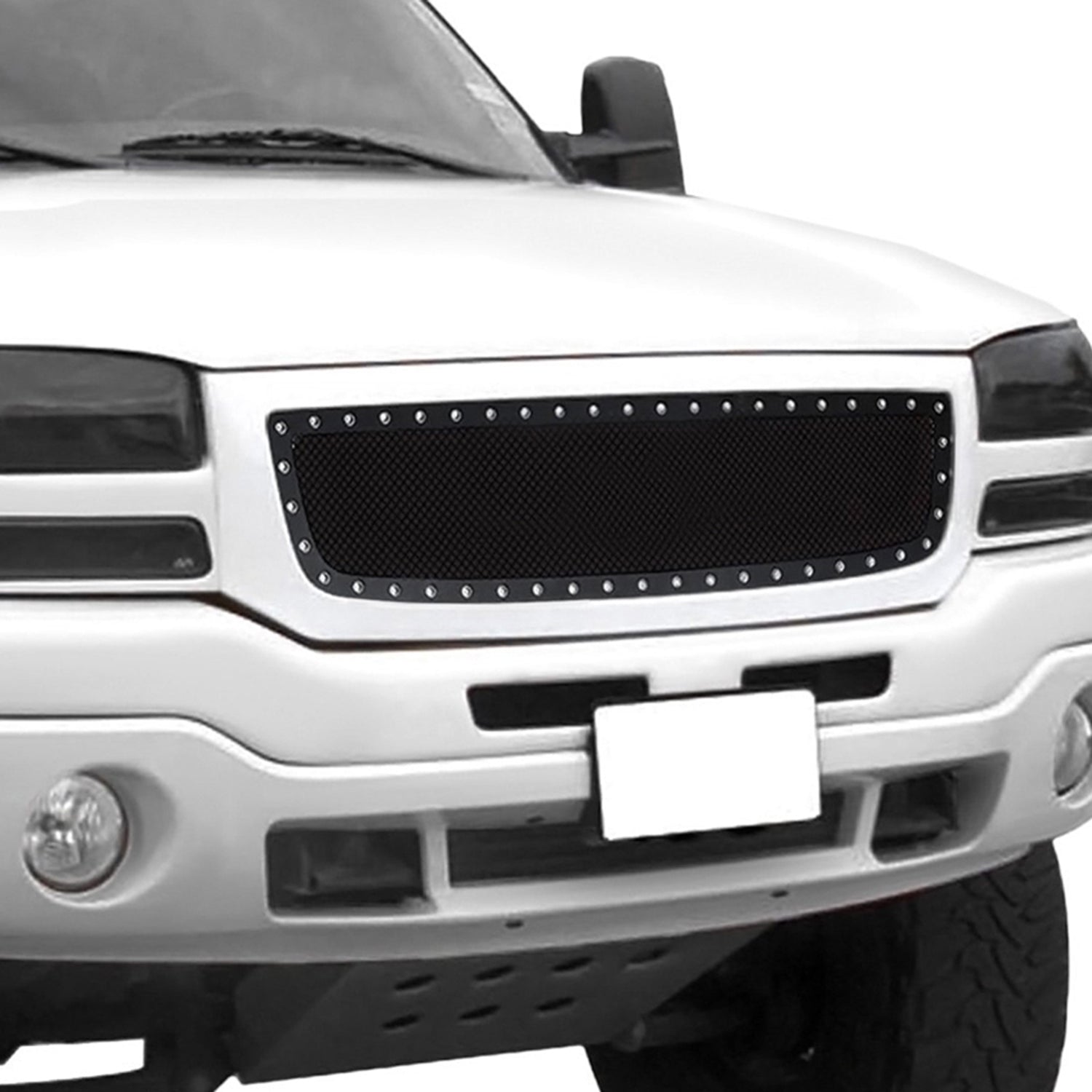 2003-2006 GMC Sierra 1500 Rivet Style Black S.Steel Mesh Grille Insert