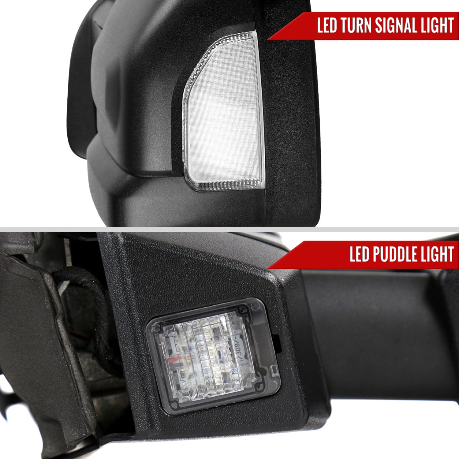 2016-2022 Nissan Titan BSM & Manually Extendable Towing Mirrors Clear Lens