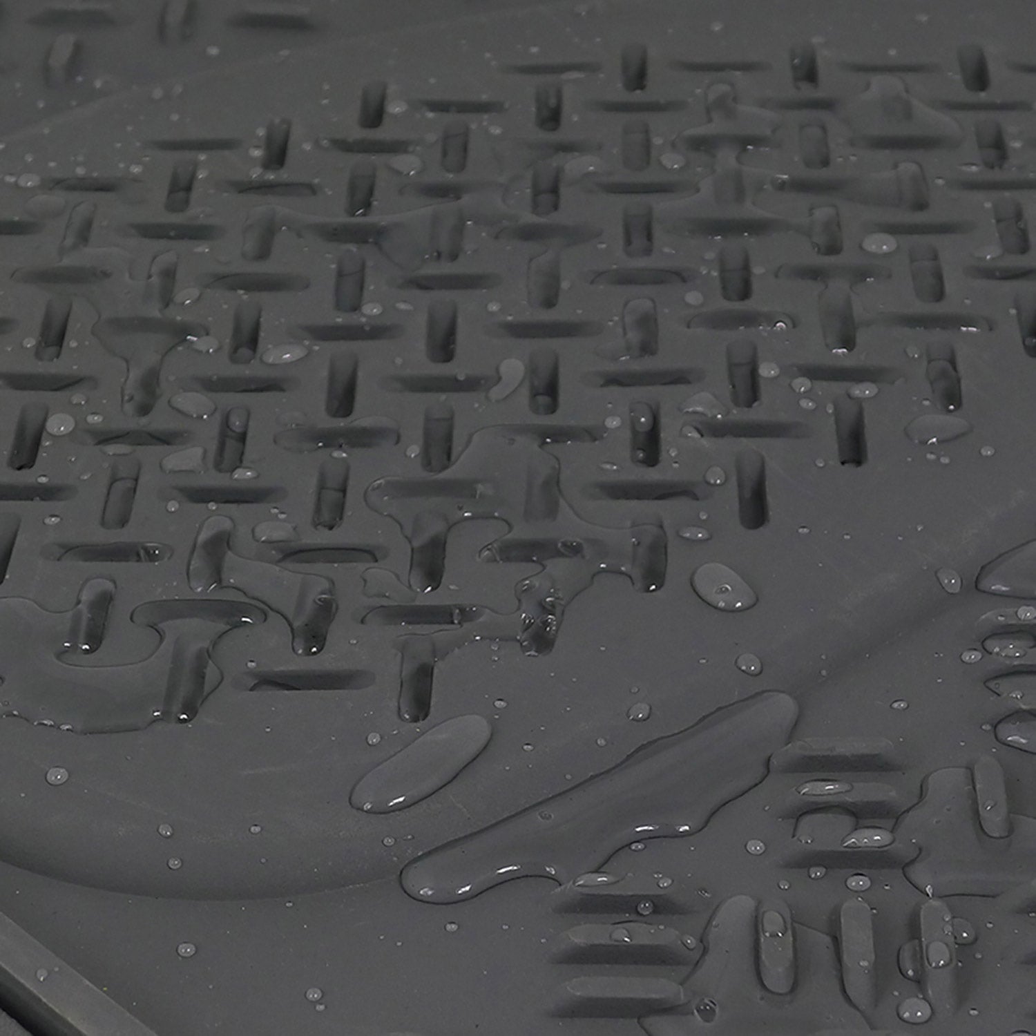 Universal fit Rubber Car Floor Mats Liner All Weather 3Pcs Gray