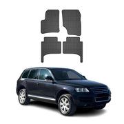 2004-2010 VW Touareg Floor Mats Liners Full Set All Weather Rubber Black