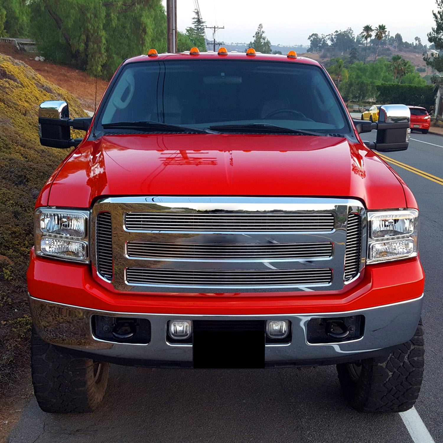 2005-2007 Ford F-250/350/450/550/Excursion Crystal Headlights LED Light Chrome