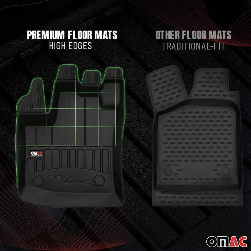 2011-2024 Mitsubishi Outlander Sport Premium Floor Mats Liners Full Set All Weather Heavy Duty