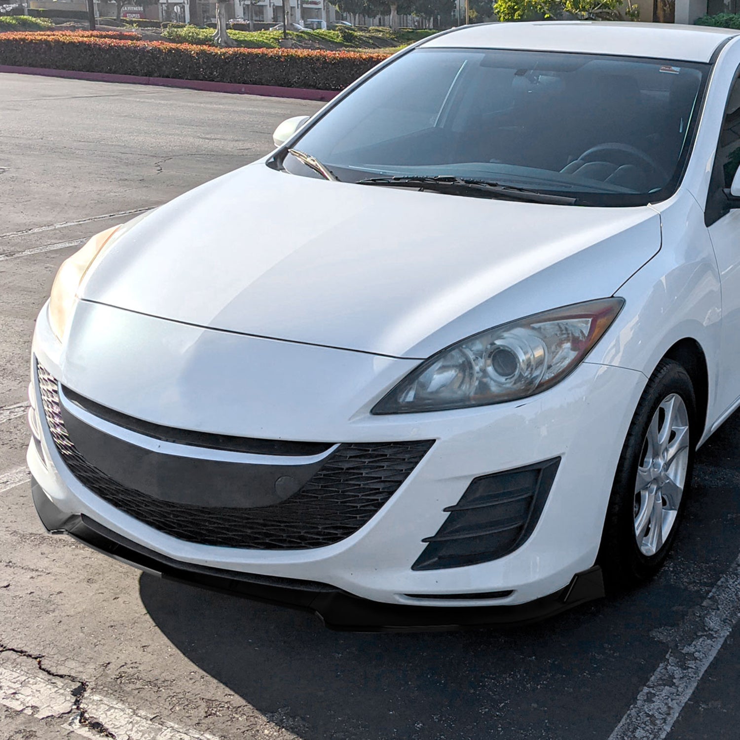 2010-2011 Mazda 3 S-Sport Glossy Black 3Pcs Front Bumper Lip Splitter Kit