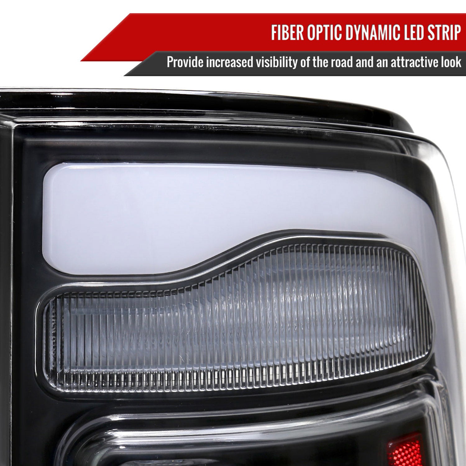2013-2018 RAM 1500/2500/3500 Signal LED Tail Lights Matt Black/Clear