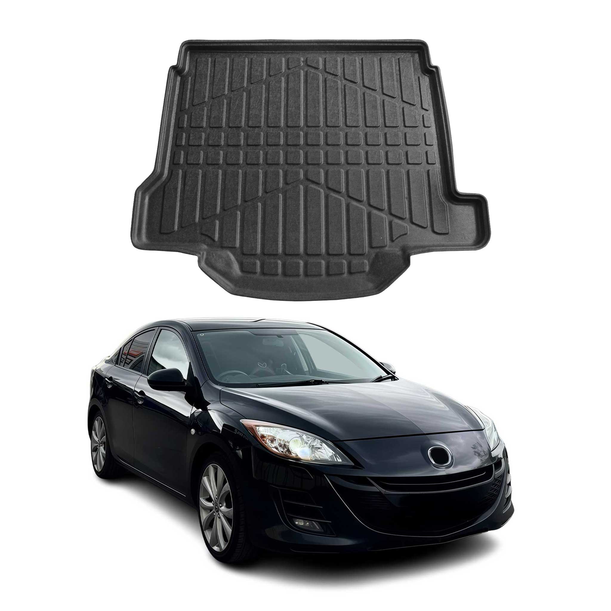 2010-2013 Mazda 3 Sedan Cargo Liner Trunk Mat All Weather Black