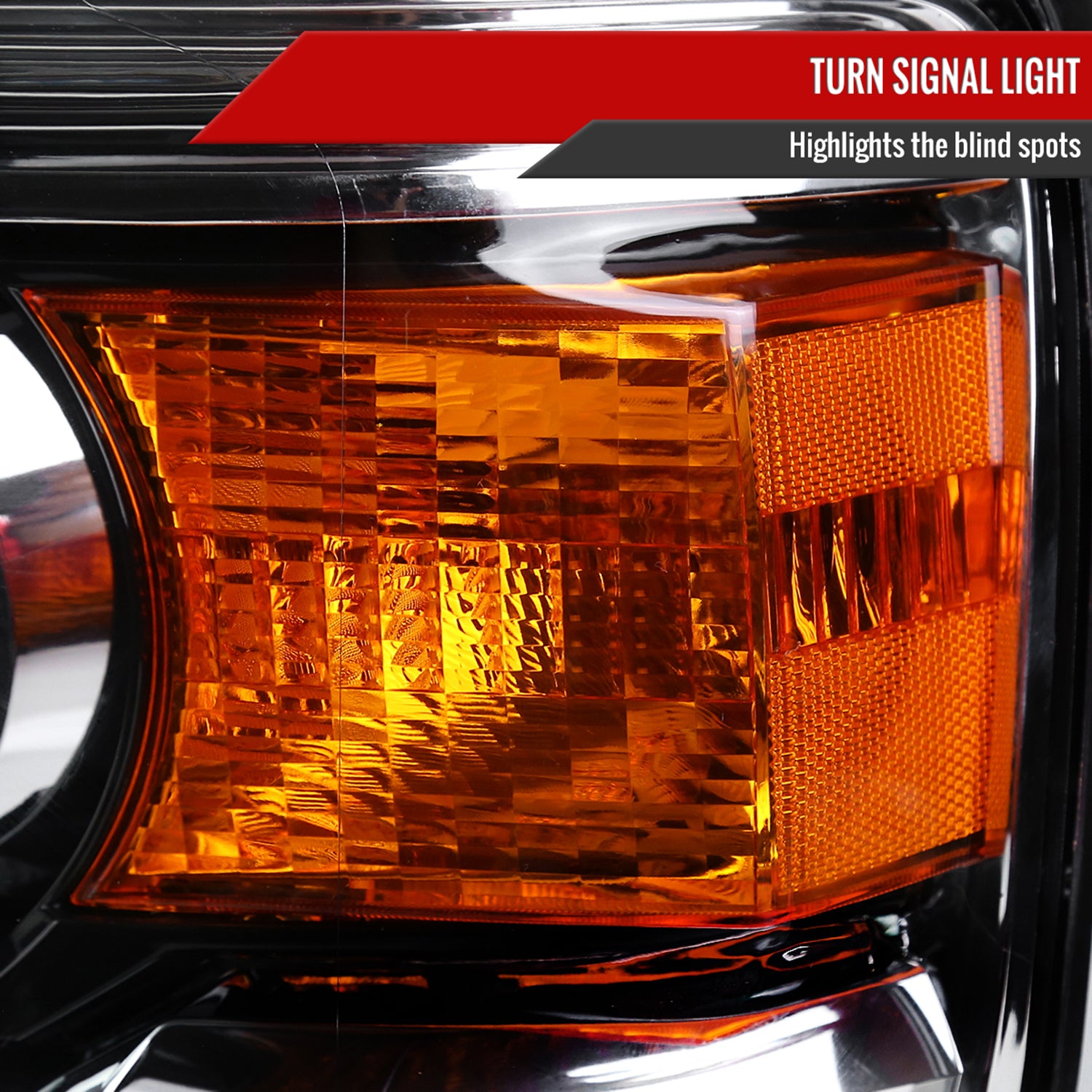 2014-2019 GMC Sierra 1500/2500 HD/3500 HD Projector Headlights Chrome/Clear