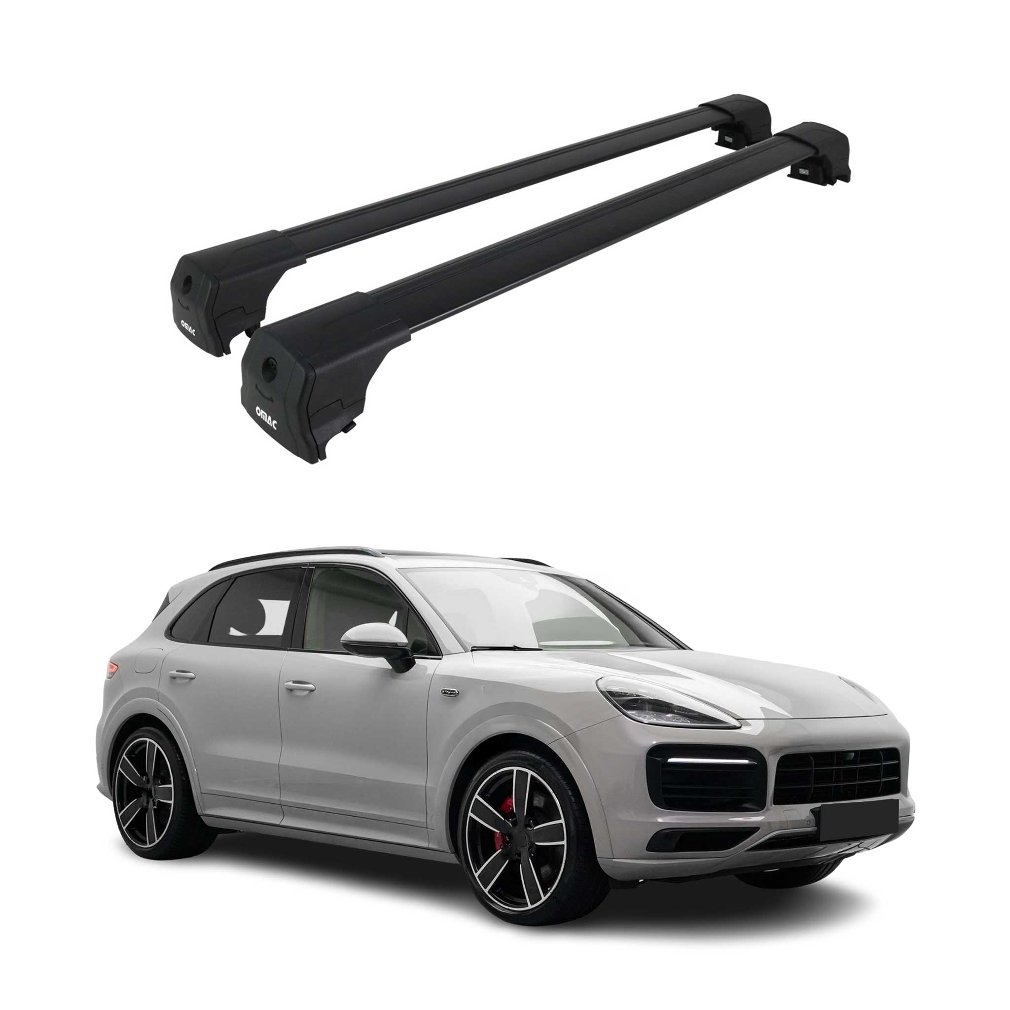 2019-2026 Porsche Cayenne 3.gen Roof Rack Cross Bars Black