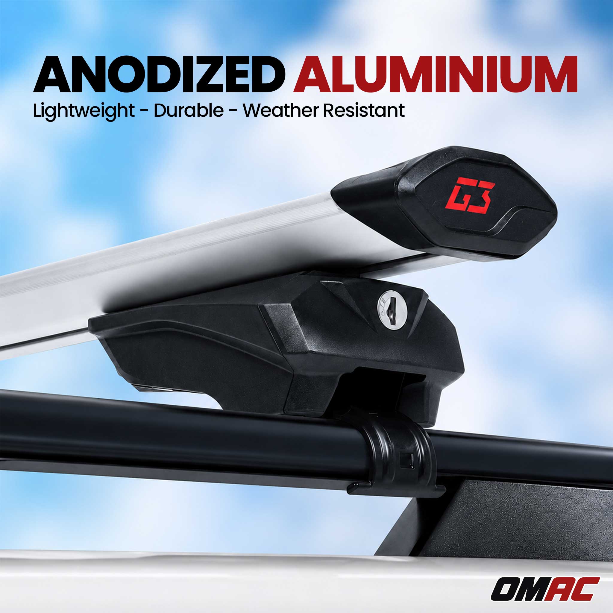 G3 Roof Racks for Volkswagen Passat Wagon 1990-2010 Aluminium Lockable 2Pcs Gray