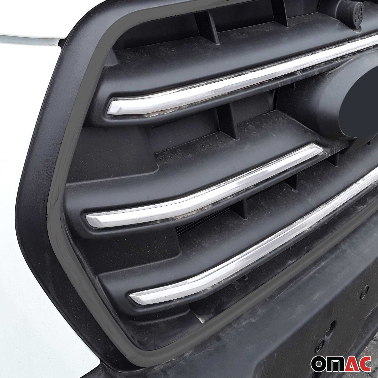 2021-2026 Ford Transit Front Bumper Grill Trim Molding Stainless Steel Silver 4 Pcs