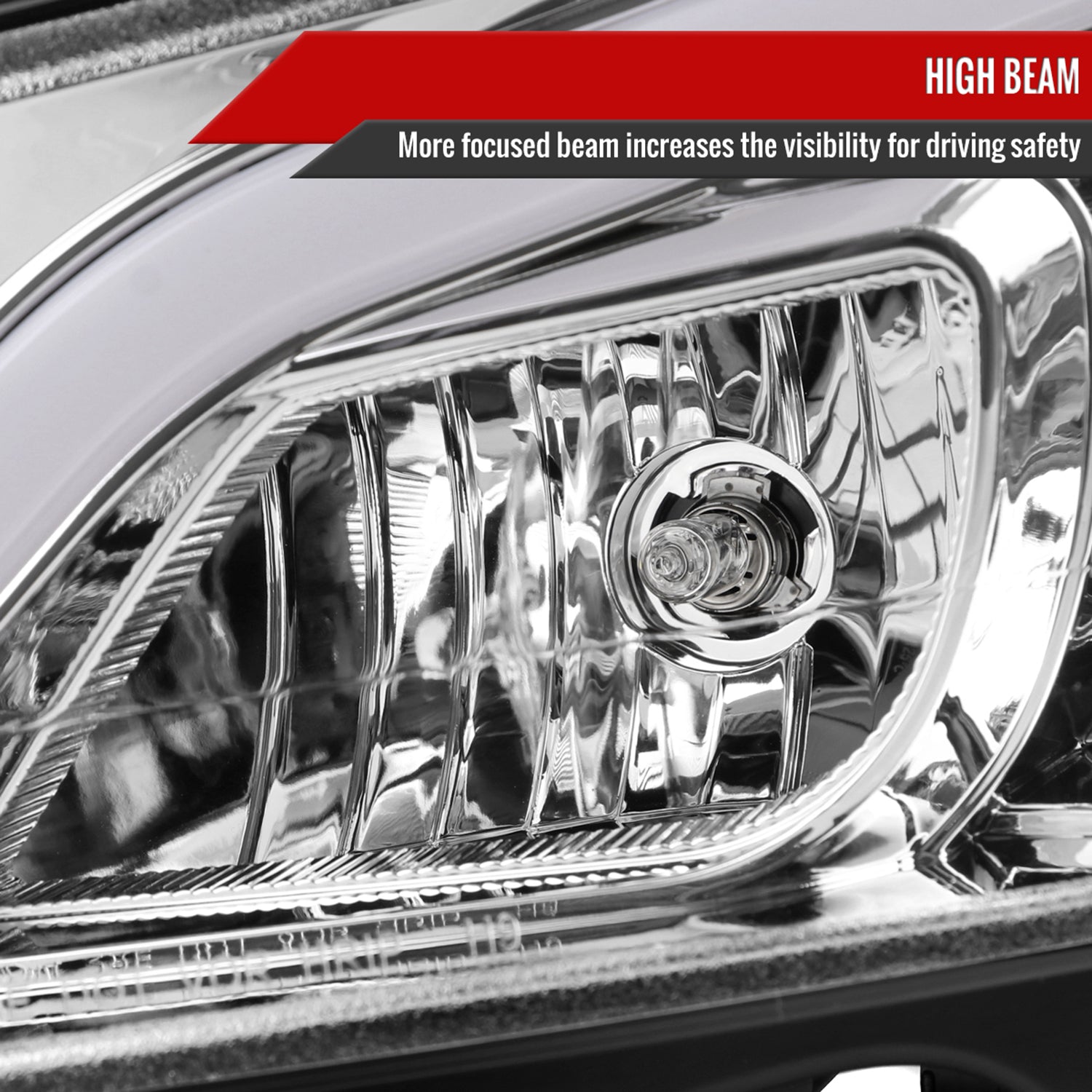 2012-2014 Mercedes-Benz W204 C-Class LED Bar Projector Headlights Chrome
