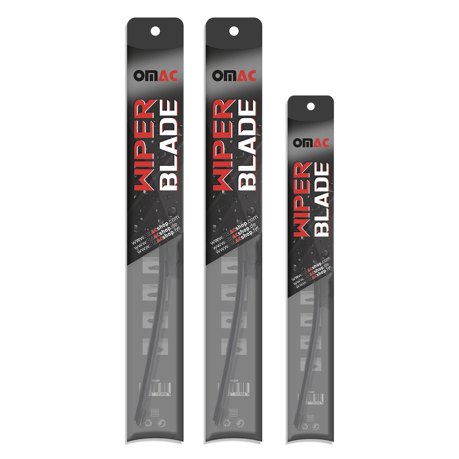 2017-2025 Jeep Compass 2.gen Front & Rear Windshield Wiper Blades Set