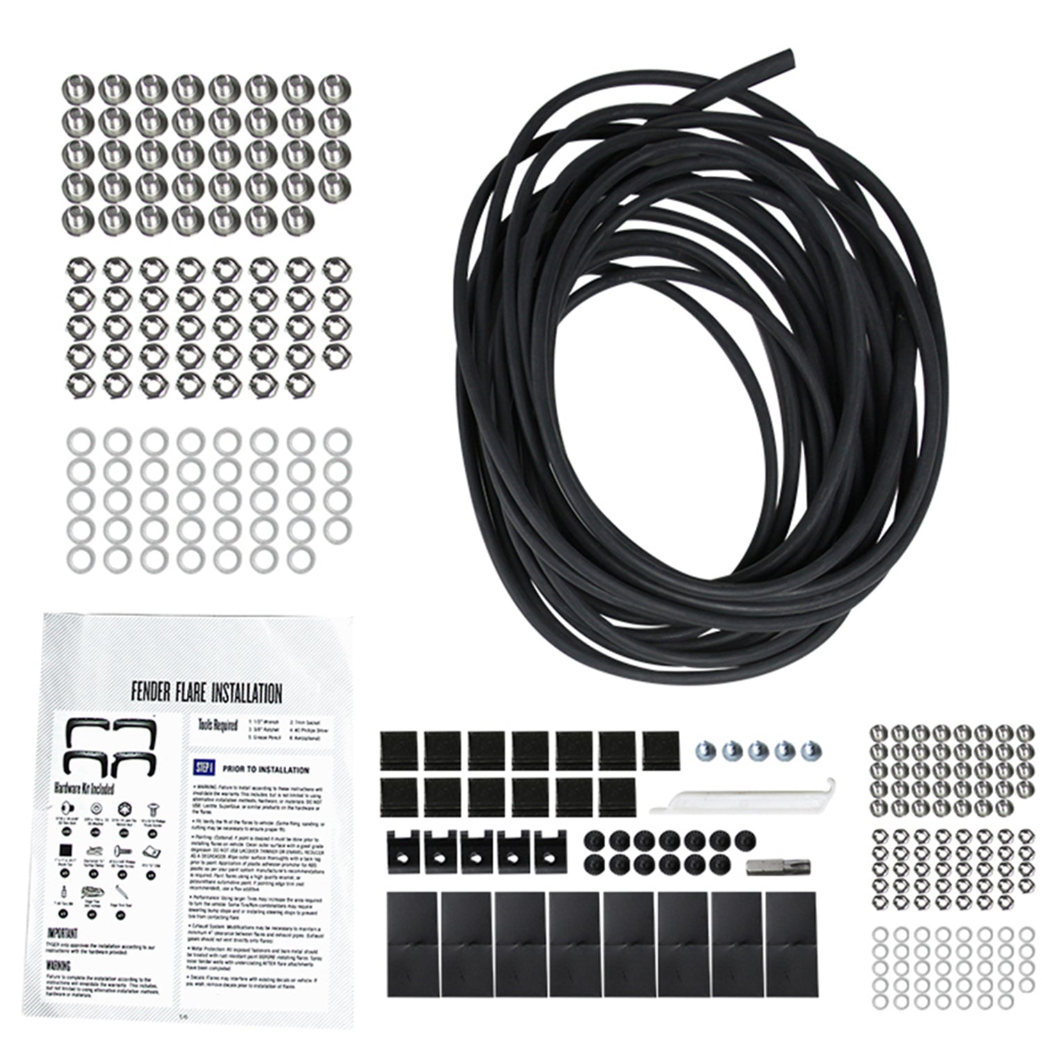 2007-2013 GMC Sierra 1500 Matte Black Polypropylene Fender Flares