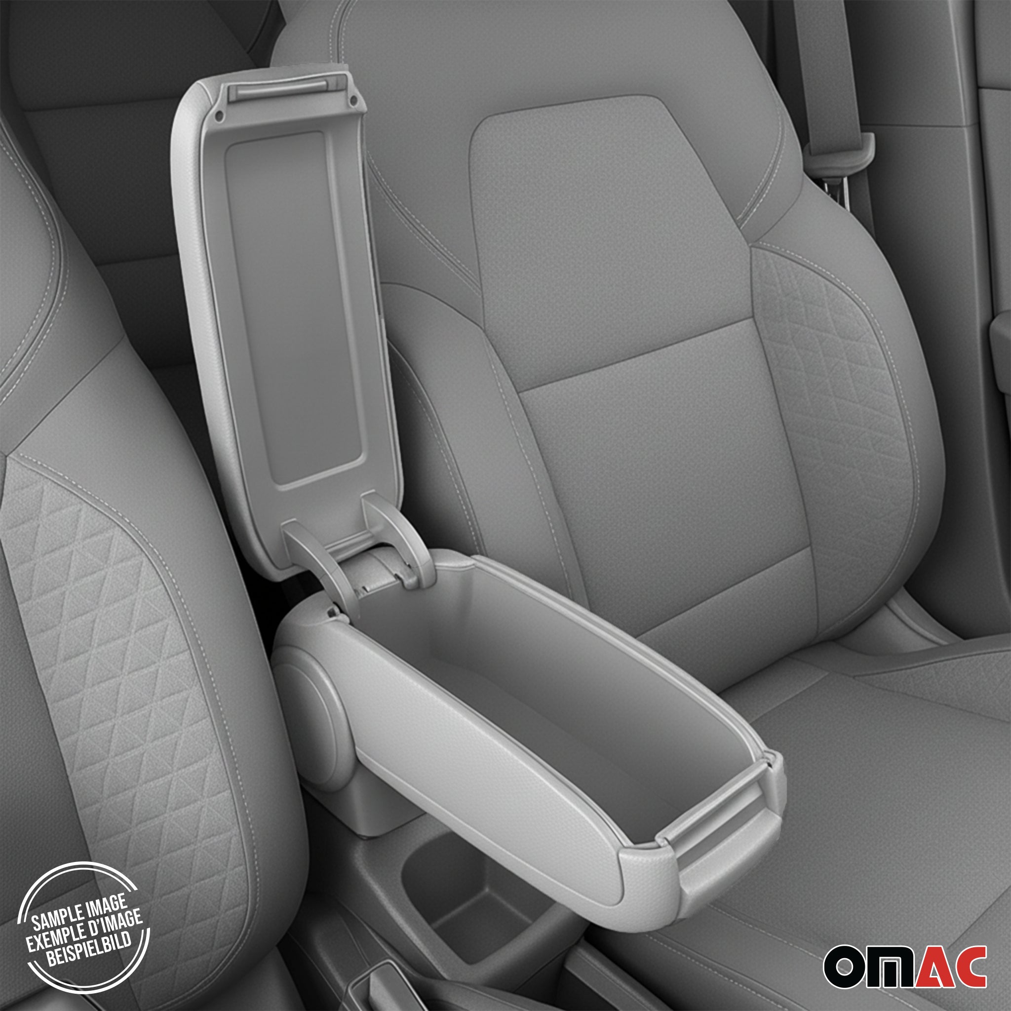 2011-2017 Nissan Juke Gray Center Console Armrest Plastic PU Leather 1Pc