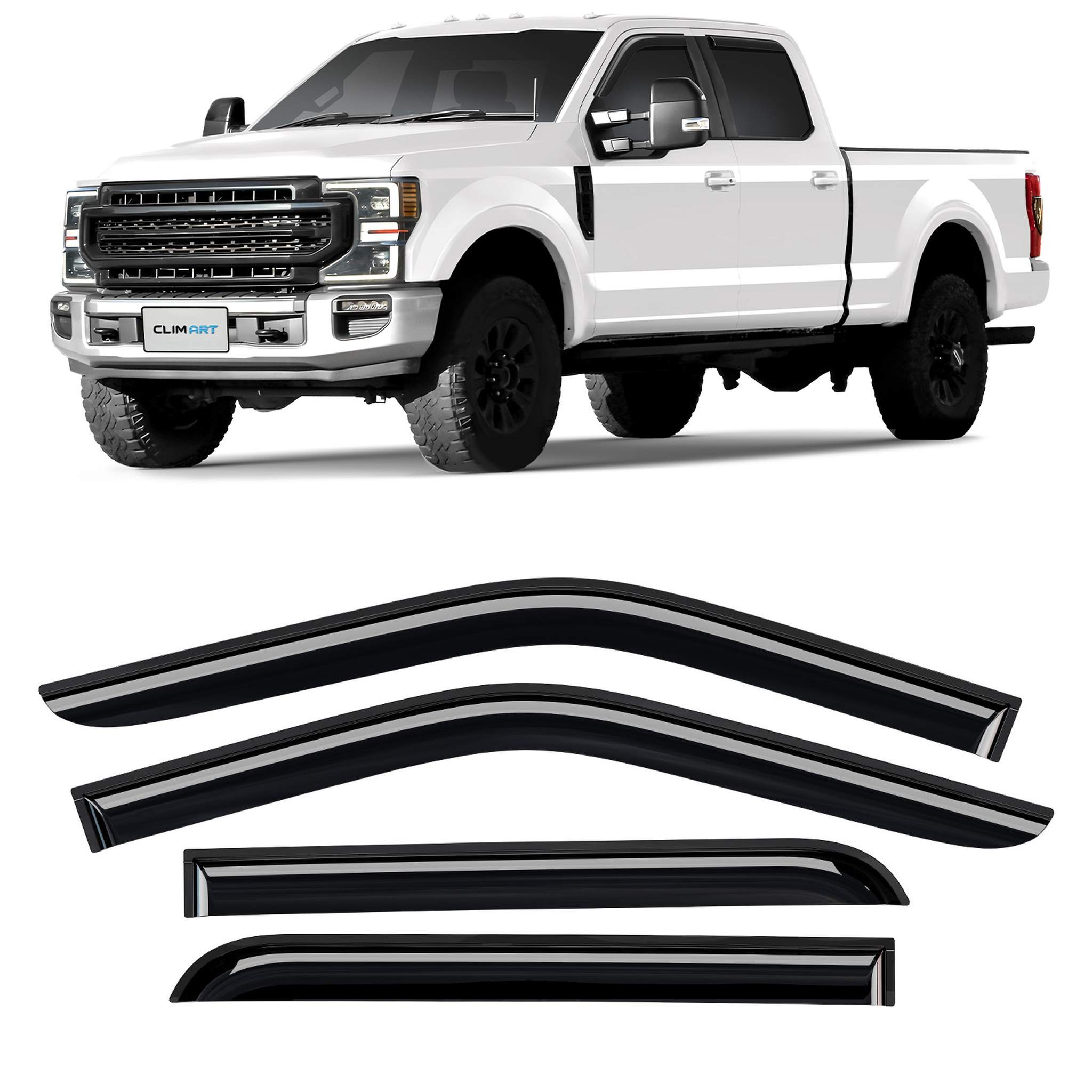 Wind Deflectors for Ford F250 F350 F450 F550 Super Duty 2017-2026 Crew Cab