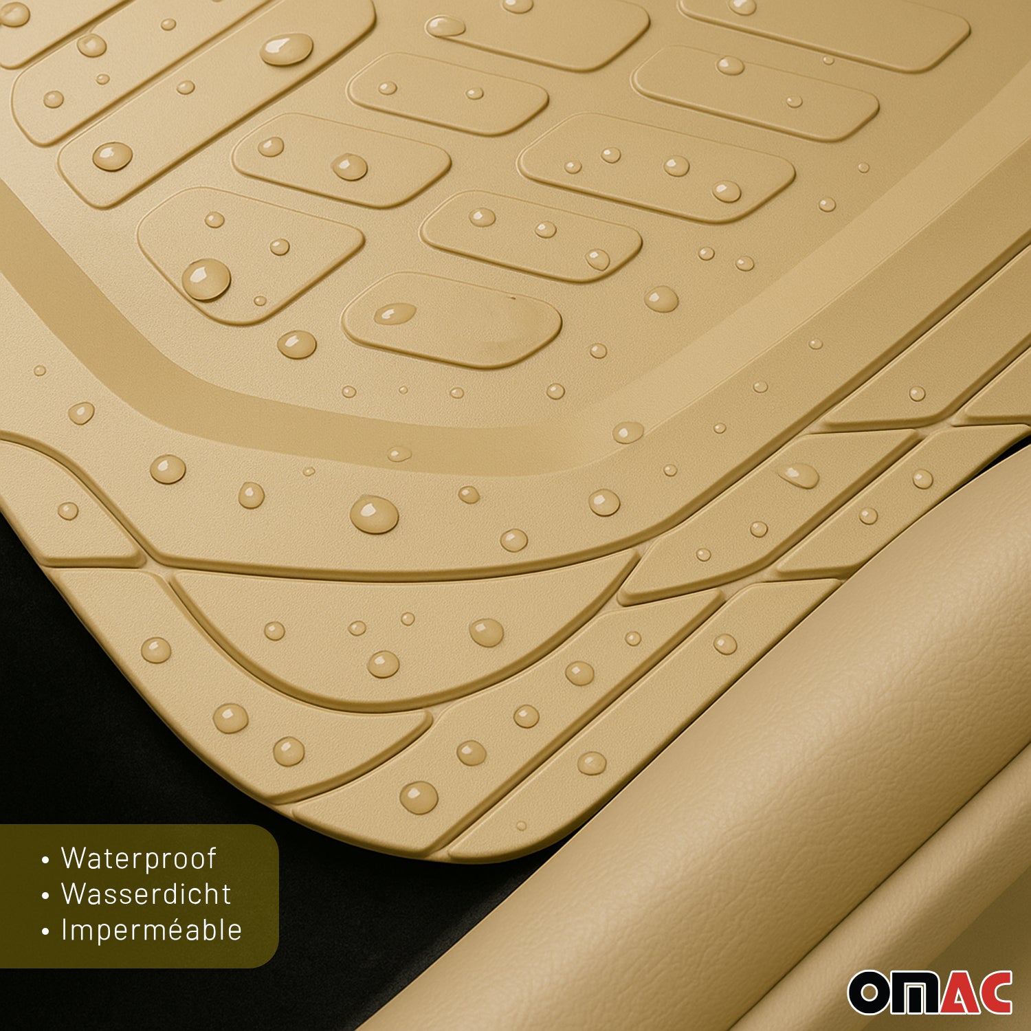 Volvo Heavy Duty Trim to fit Floor Mats Liner Tan All Weather 4Pcs