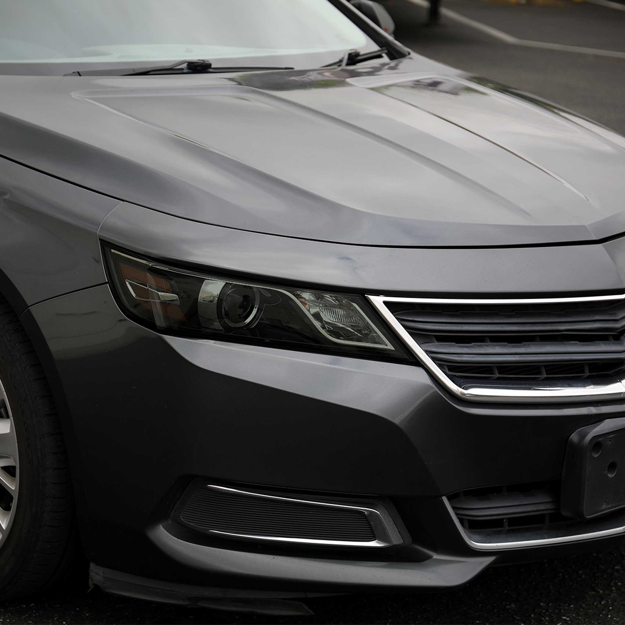 For Chevrolet Impala 2014-2020 Factory Style Projector Headlights Glossy Black Housing Smoked Lens