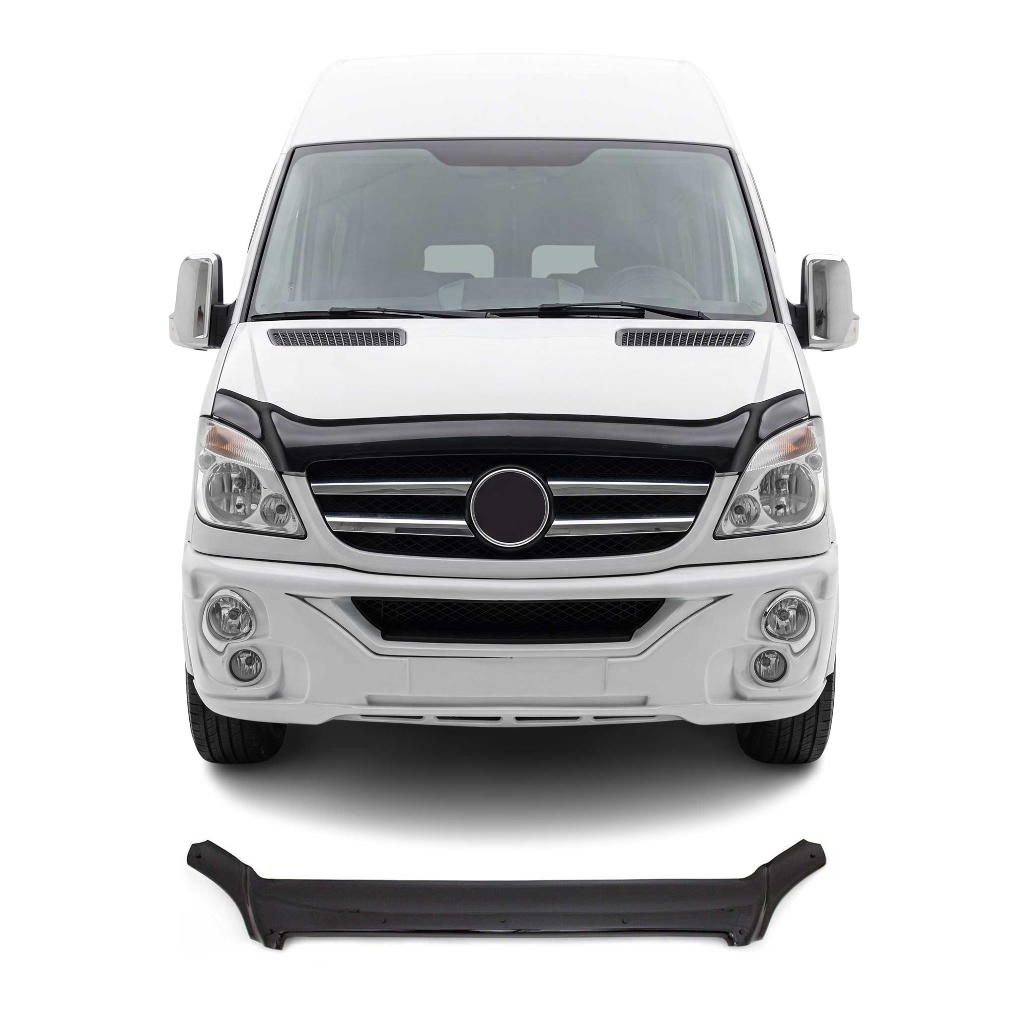 2006-2013 Mercedes Sprinter W906 Front Bug Shield Hood Deflector 1 Pc Smoke