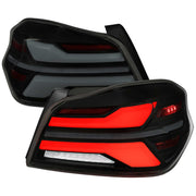 For Subaru WRX STi 015-2021 LED Tail Light Sequential Turn Signal Black Smoked Brake Reverse Marker