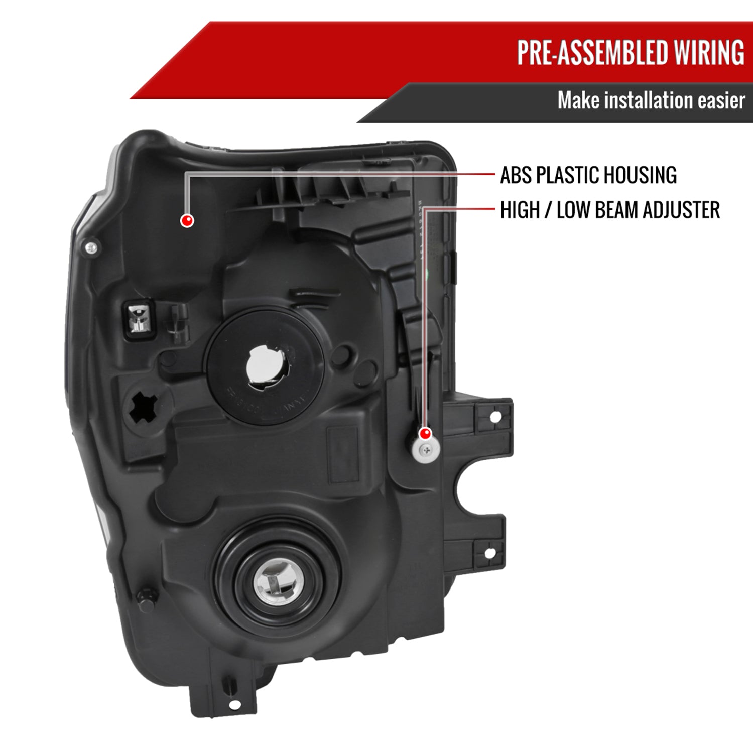 2011-2016 Ford F-250/350/450/550 SuperDuty Factory Headlights Amber Reflectors