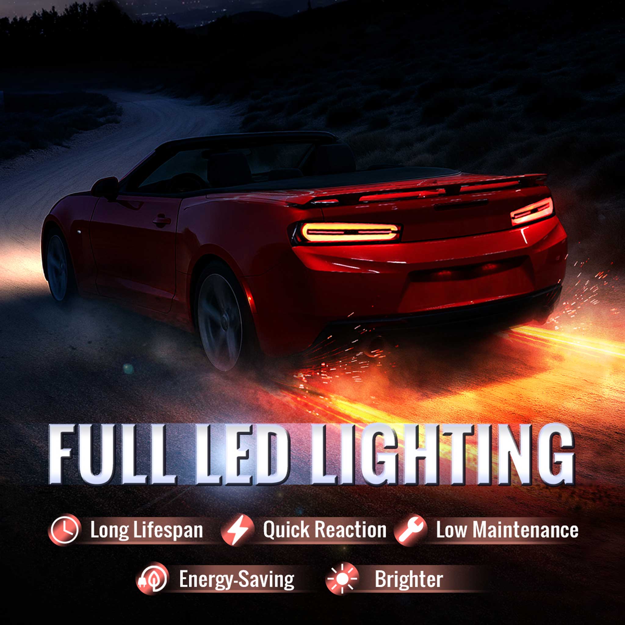 For Ford F-150 2021-2023 Full LED Tail Light Halogen Bulb Type Blind Spot Model Matte Black Red Light Bar