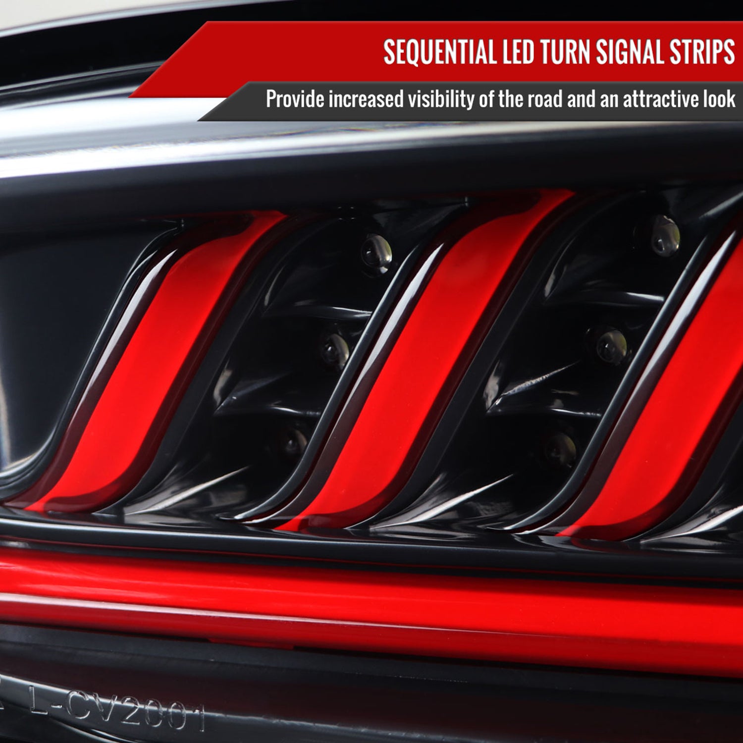 2016-2018 Chevy Camaro LED Tail Lights LED Turn Signal Lights Matt Black/Clear