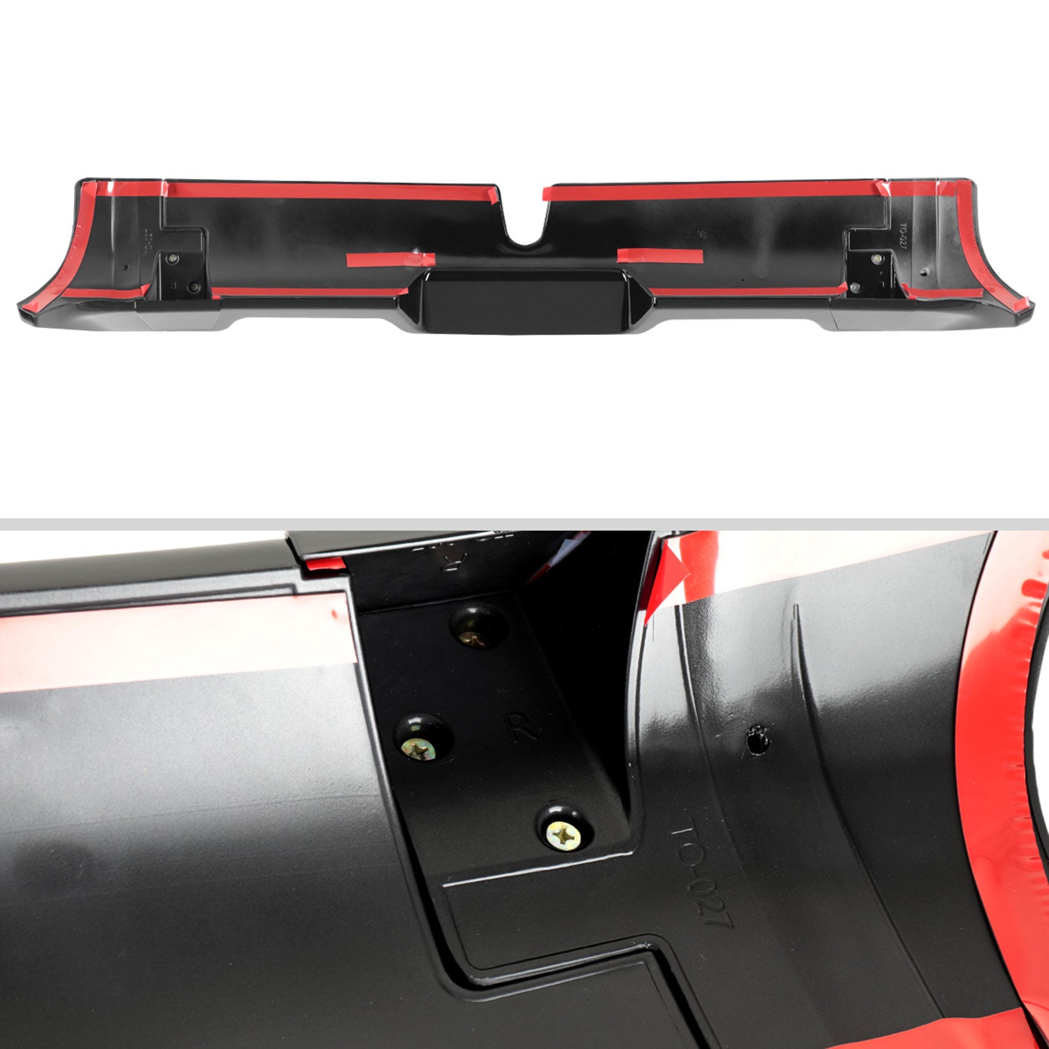 2016-2022 Toyota Tacoma Rear Roof Glossy Black Truck Spoiler Wing Kit