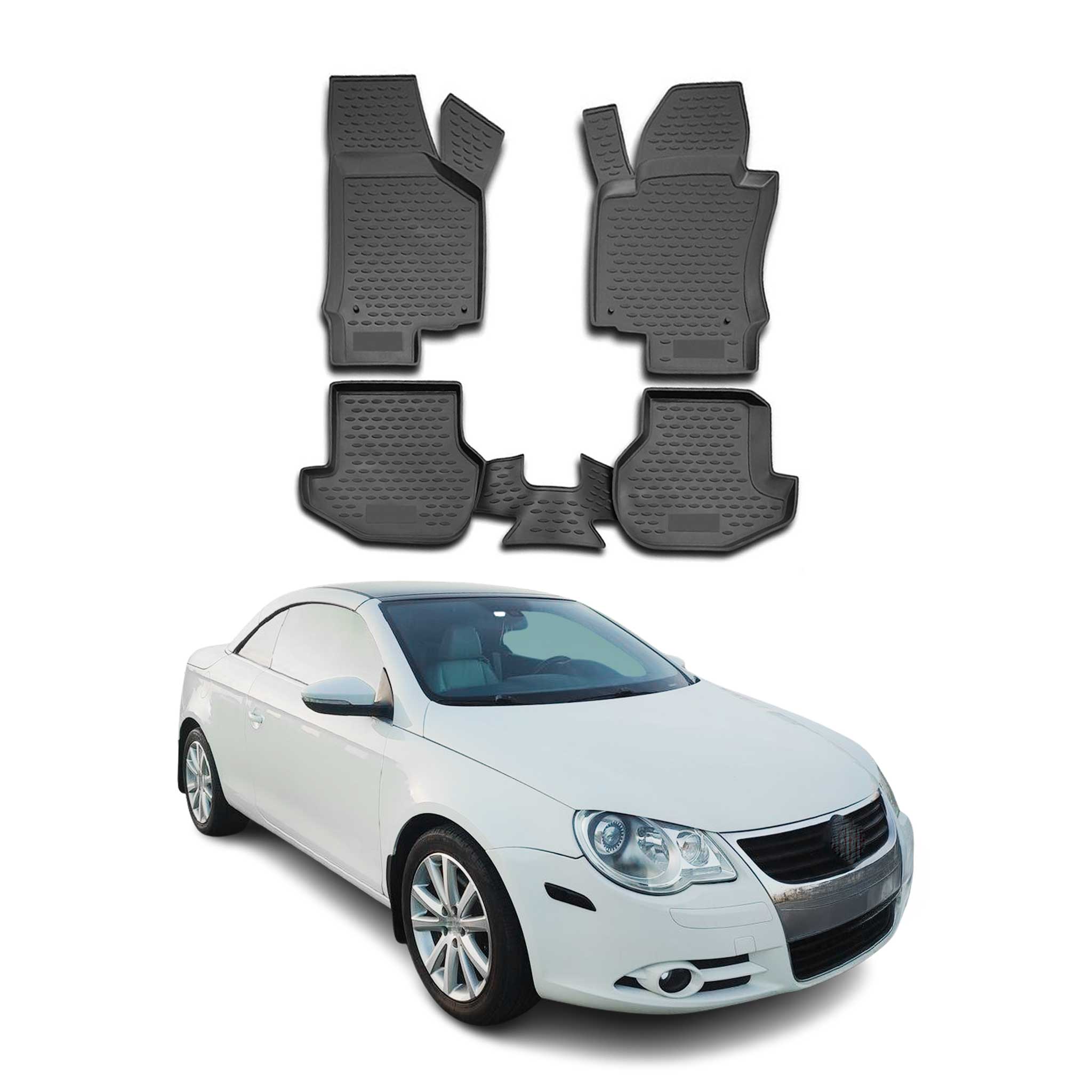 2007-2016 VW EOS Floor Mats Liners Full Set All Weather