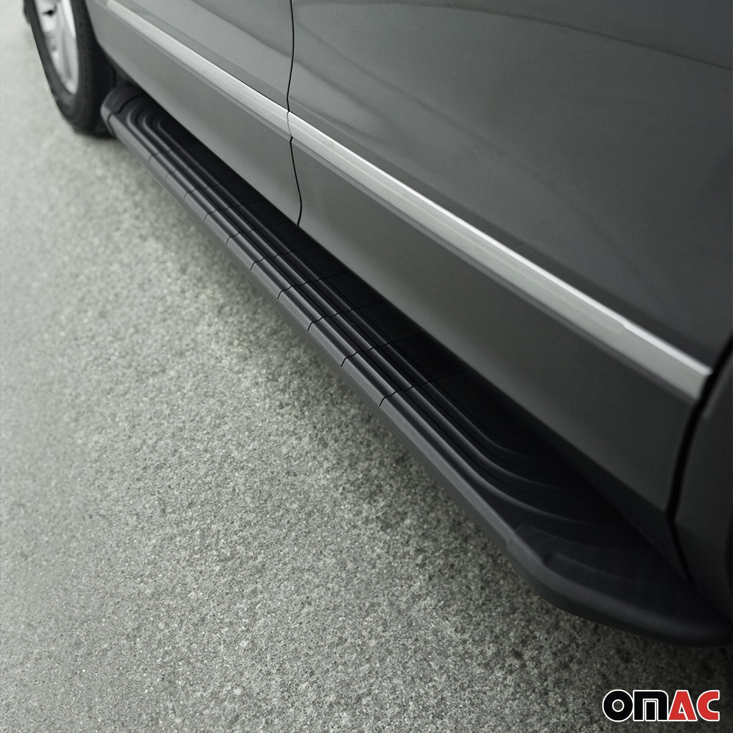 Side Step Nerf Bars Running Board for Volkswagen Tiguan 2018-24 Aluminium Black