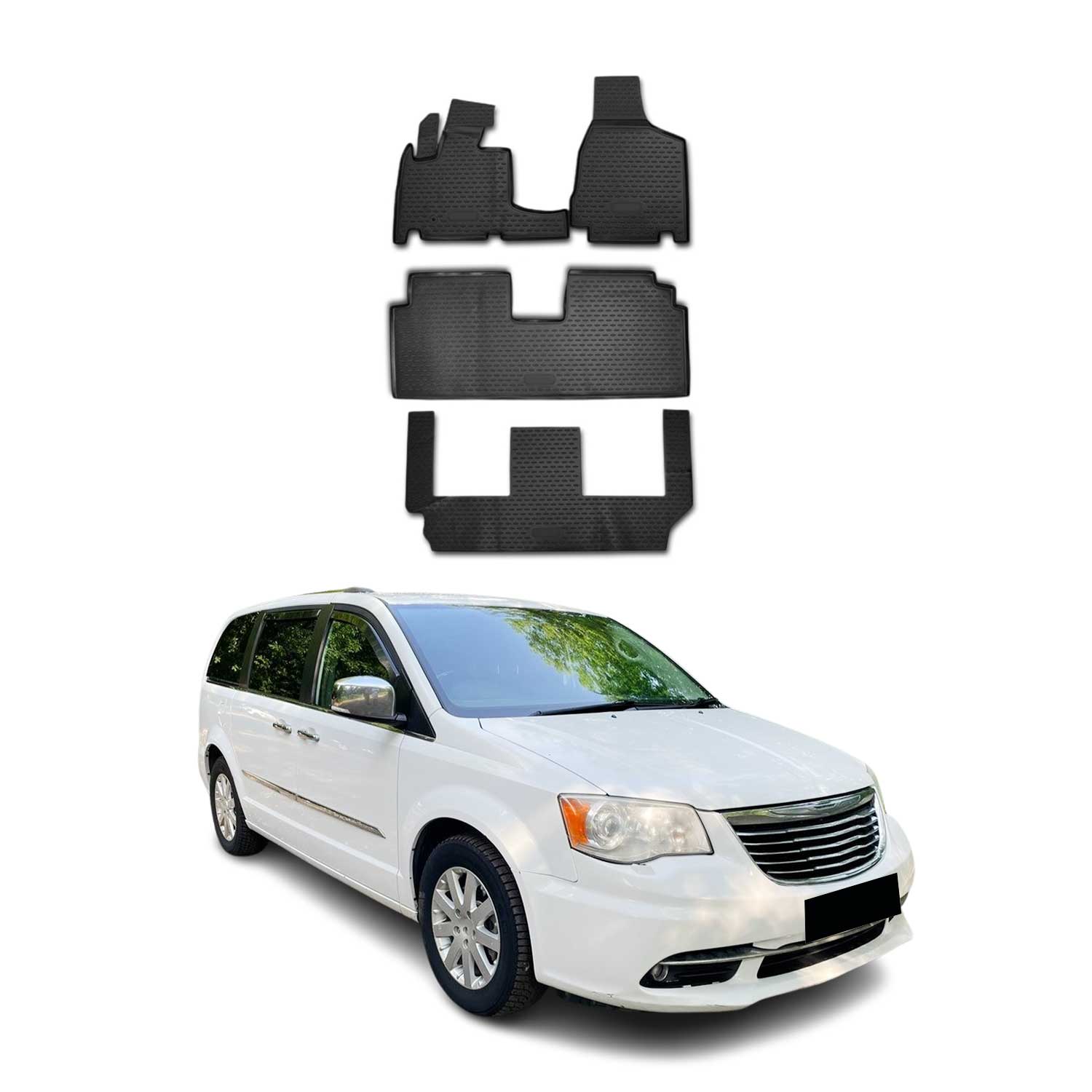 2008-2016 Chrysler Town & Country Floor Mats Liners Full Set All Weather