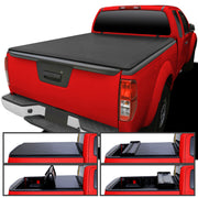 2005-2016 Nissan Frontier King Cab 6' Long Bed Soft Quad-Fold Tonneau Cover