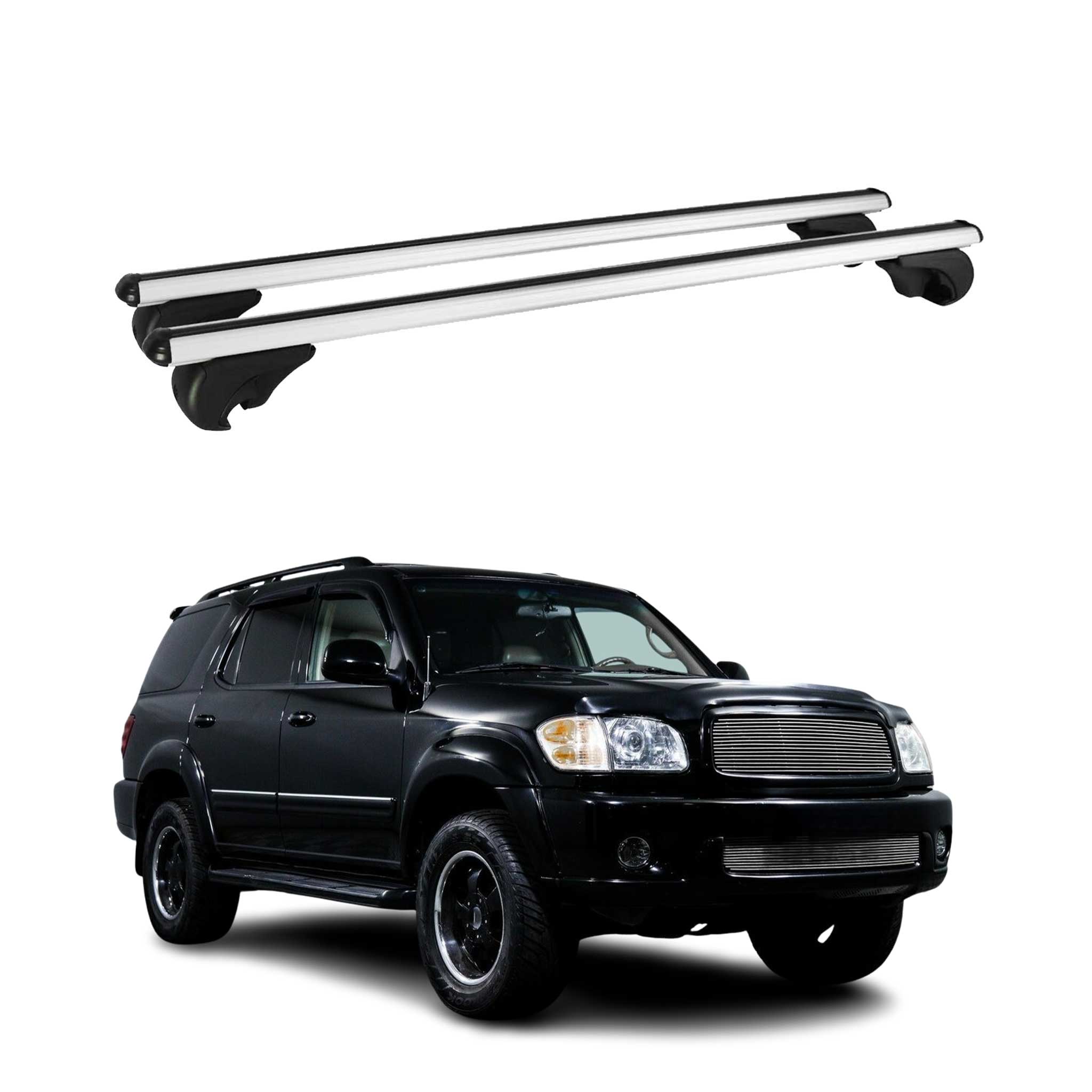 2001-2007 Toyota Sequoia Roof Rack Cross Bars Silver