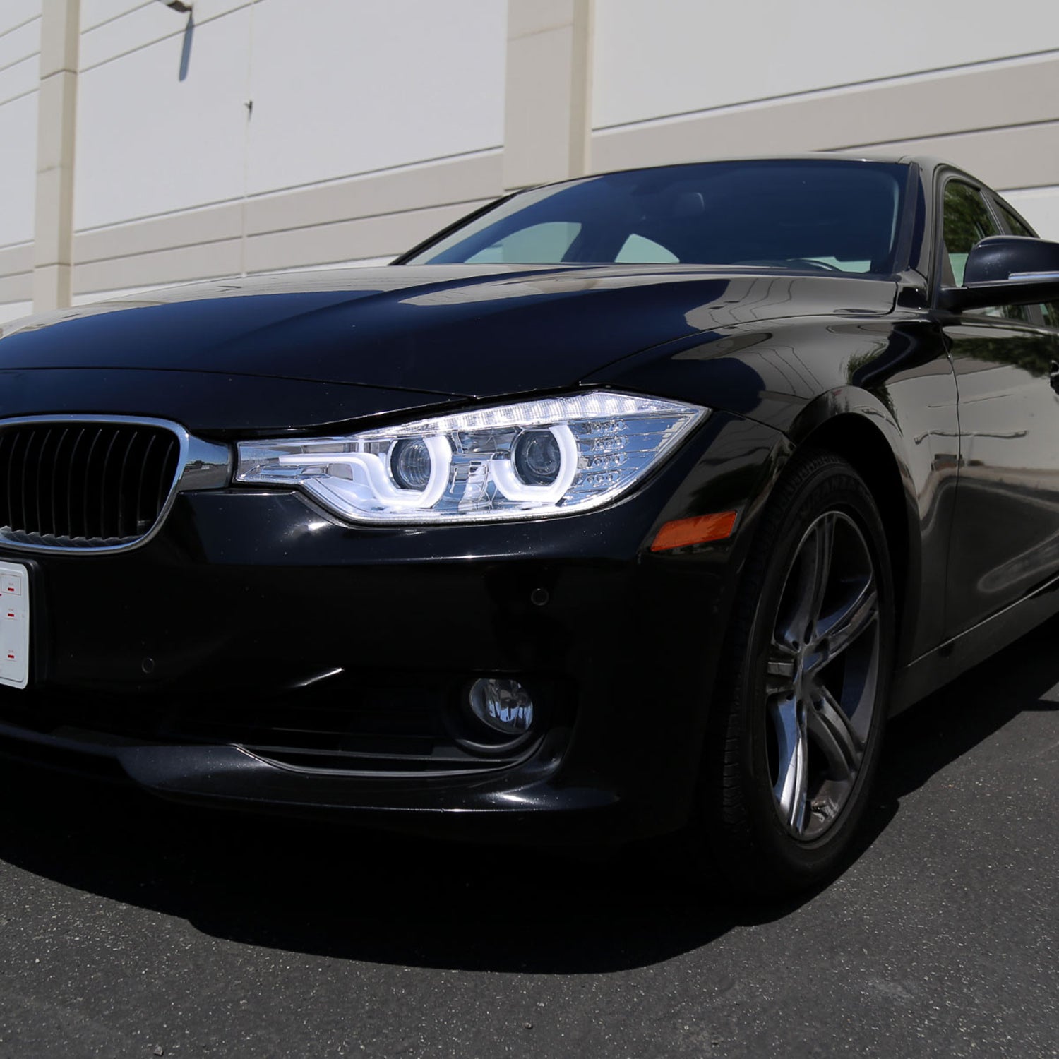 2012-2015 BMW F30 3 Series Sedan Dual U-Bar Headlights LED Signal Lights Chrome