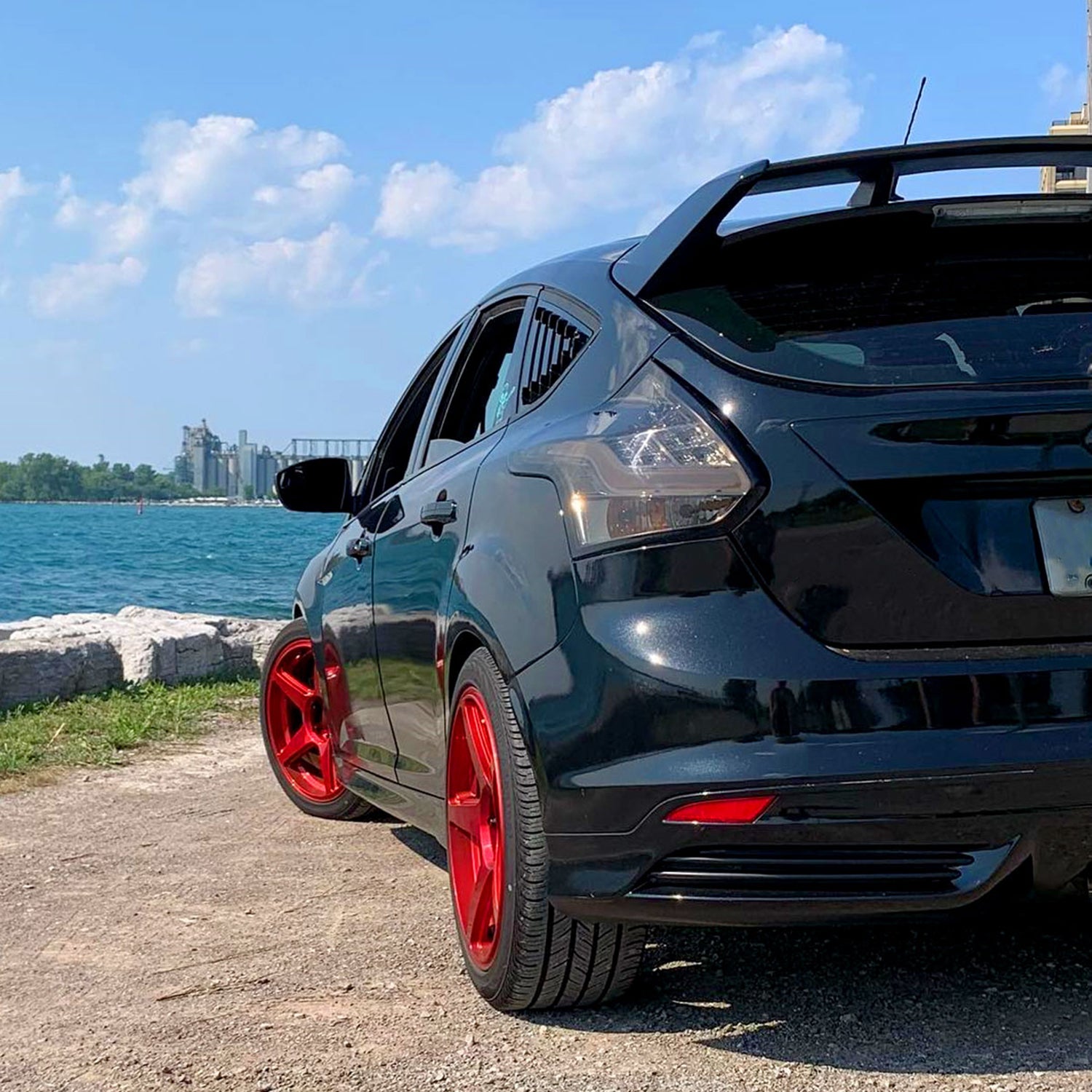 2012-2014 Ford Focus Hatchback LED Tail Lights Chrome Housing/Smoke Lens