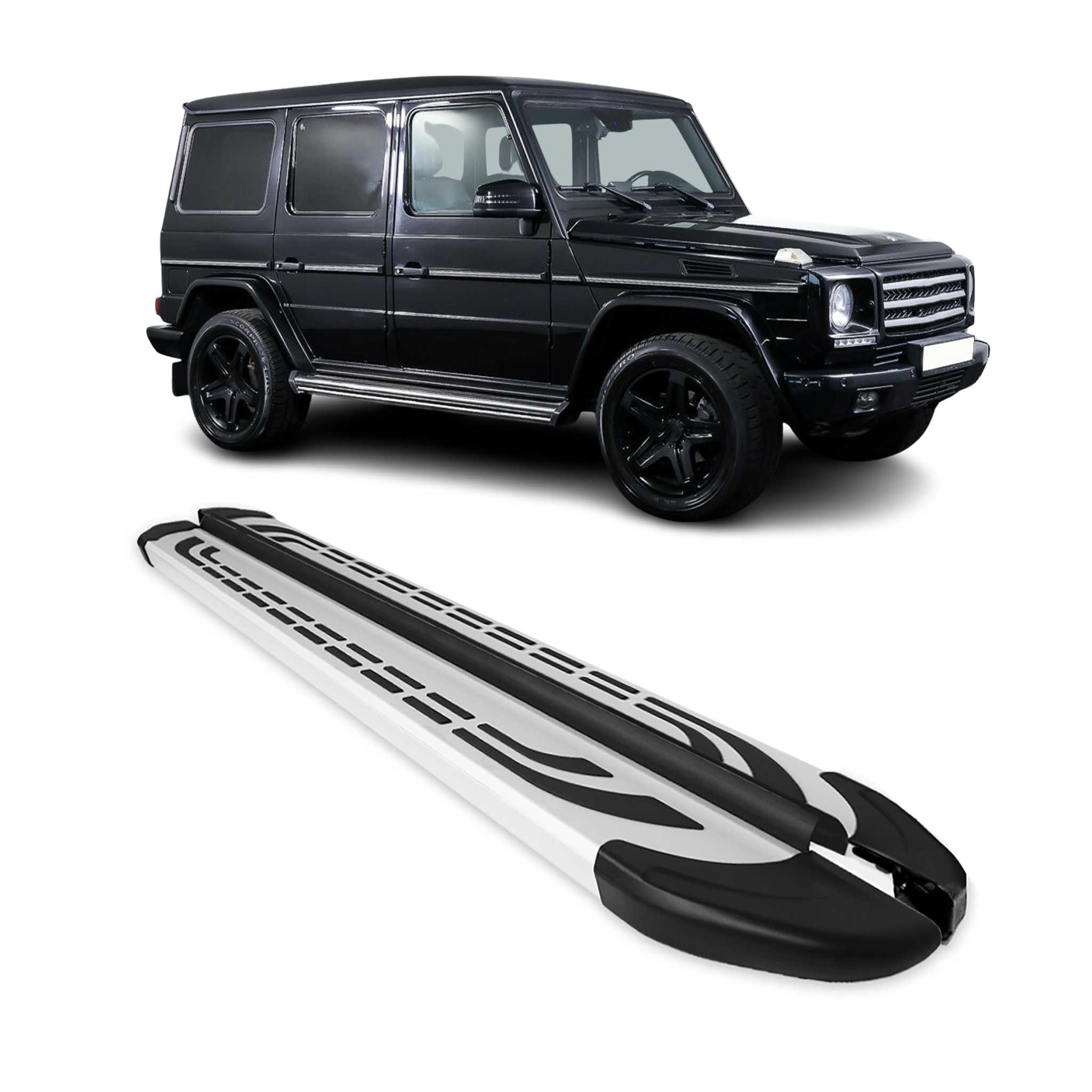 2007-2018 Mercedes G Class W463 Running Boards Side Steps Silver