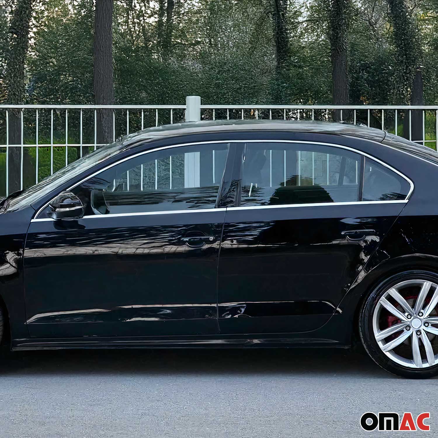 2011-2018 VW Jetta A6 Window Molding Trim Streamer Stainless Steel Silver 12 Pcs