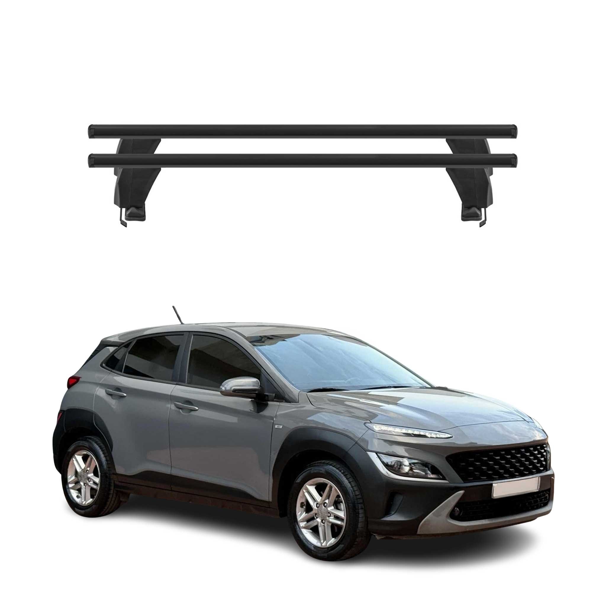 2018-2023 Hyundai Kona Roof Rack Cross Bars Black