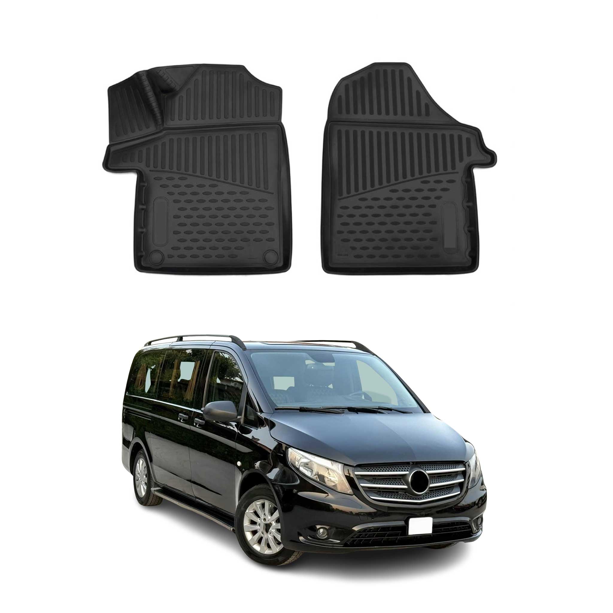 2016-2024 Mercedes Metris Floor Mats Liners Full Set All Weather Black
