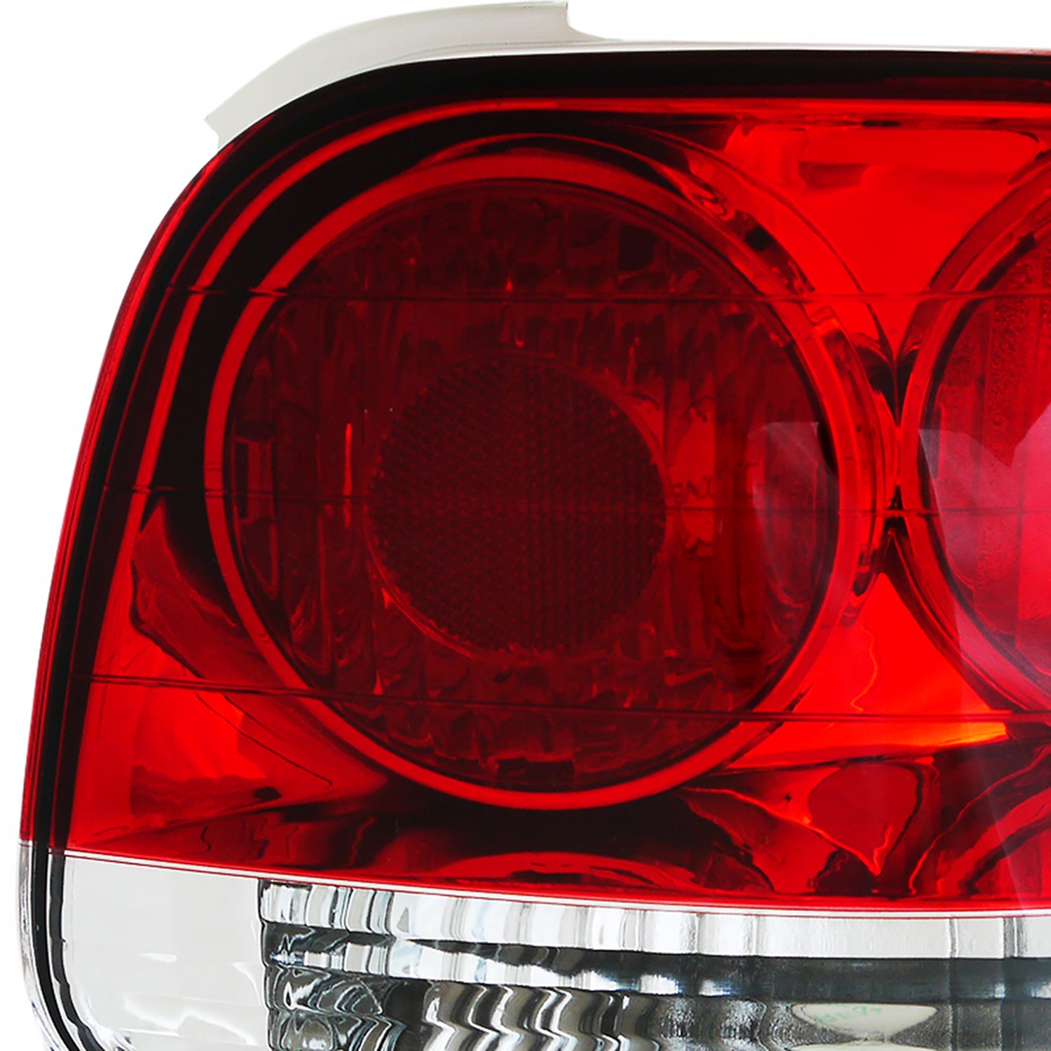 1993-1997 Honda Del Sol Tail Lights Chrome Housing/Red Clear Lens