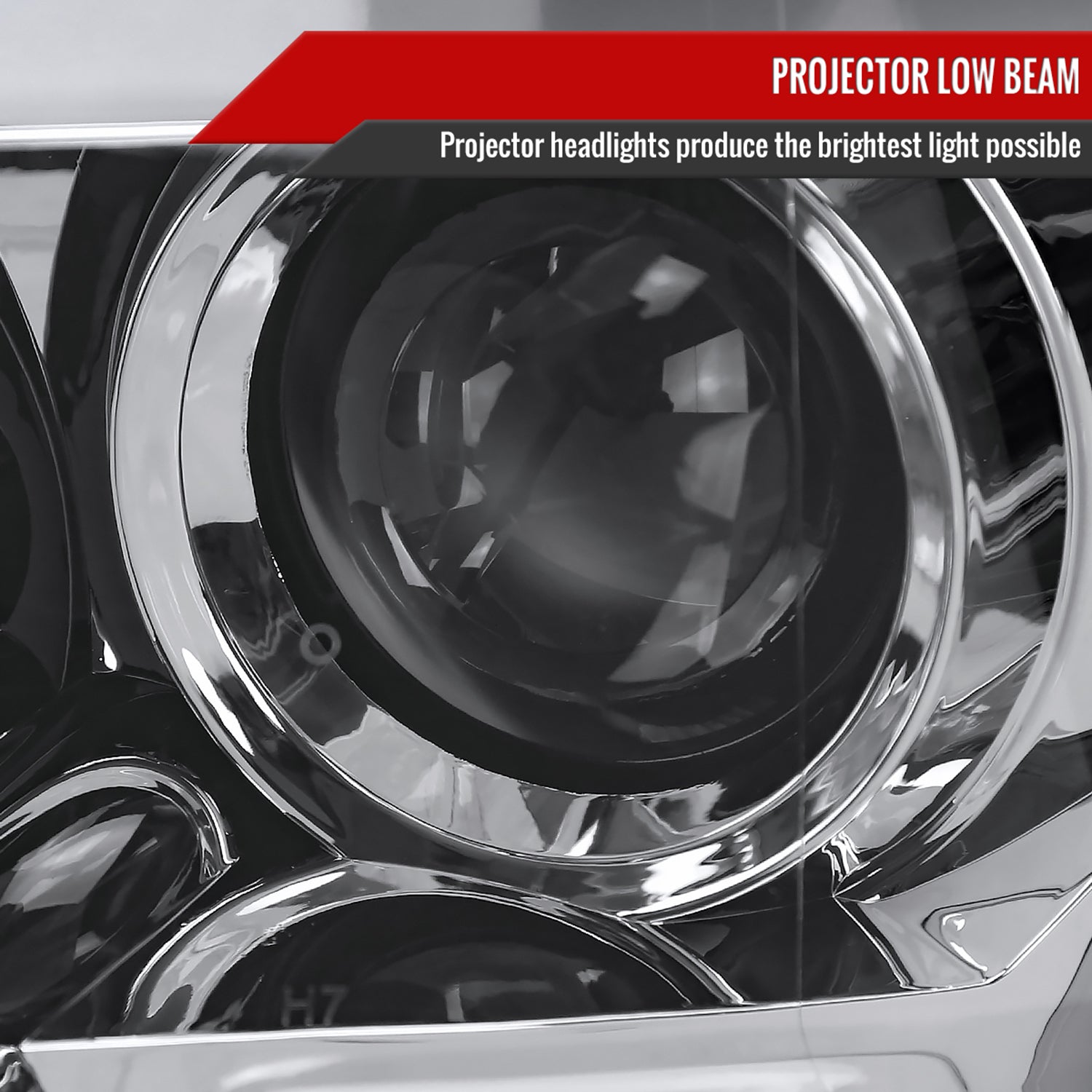 2015-2017 Ford F-150 LED Bar Projector Headlights - RS Chrome/Clear Lens