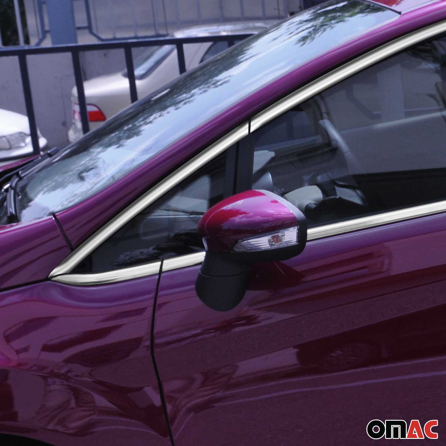 Window Molding Trim Set Streamer for Ford Fiesta 2011-2019 Stainless Steel 16Pcs