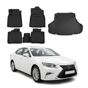 2016-2018 Lexus ES 350 / ES 300h Floor Mats & Cargo Liner Full Set All Weather Black