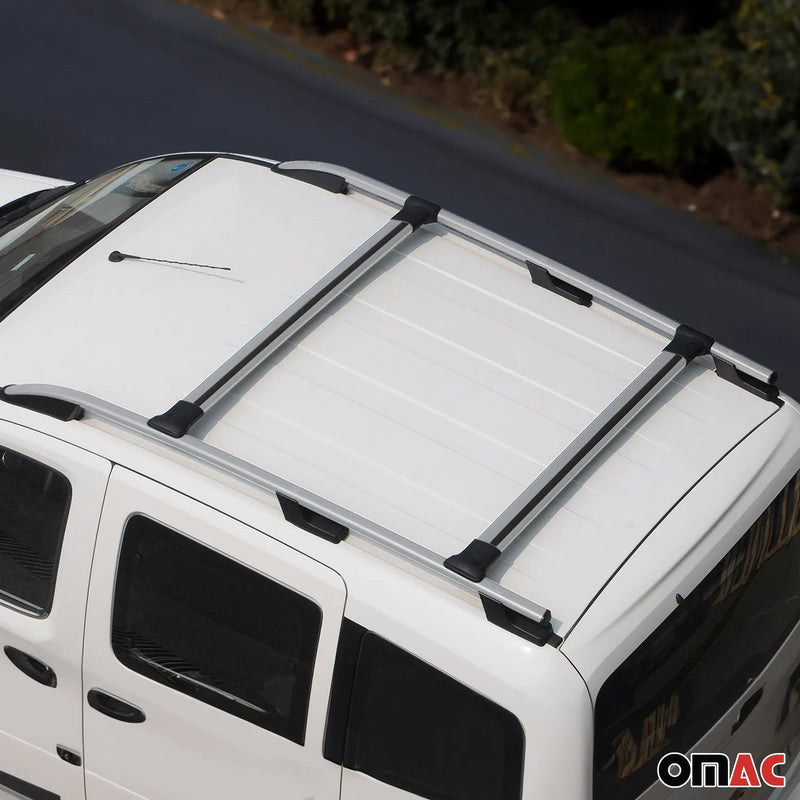 2015-2024 Ford Transit L2 Regular Roof Racks & Roof Rack Rails Silver