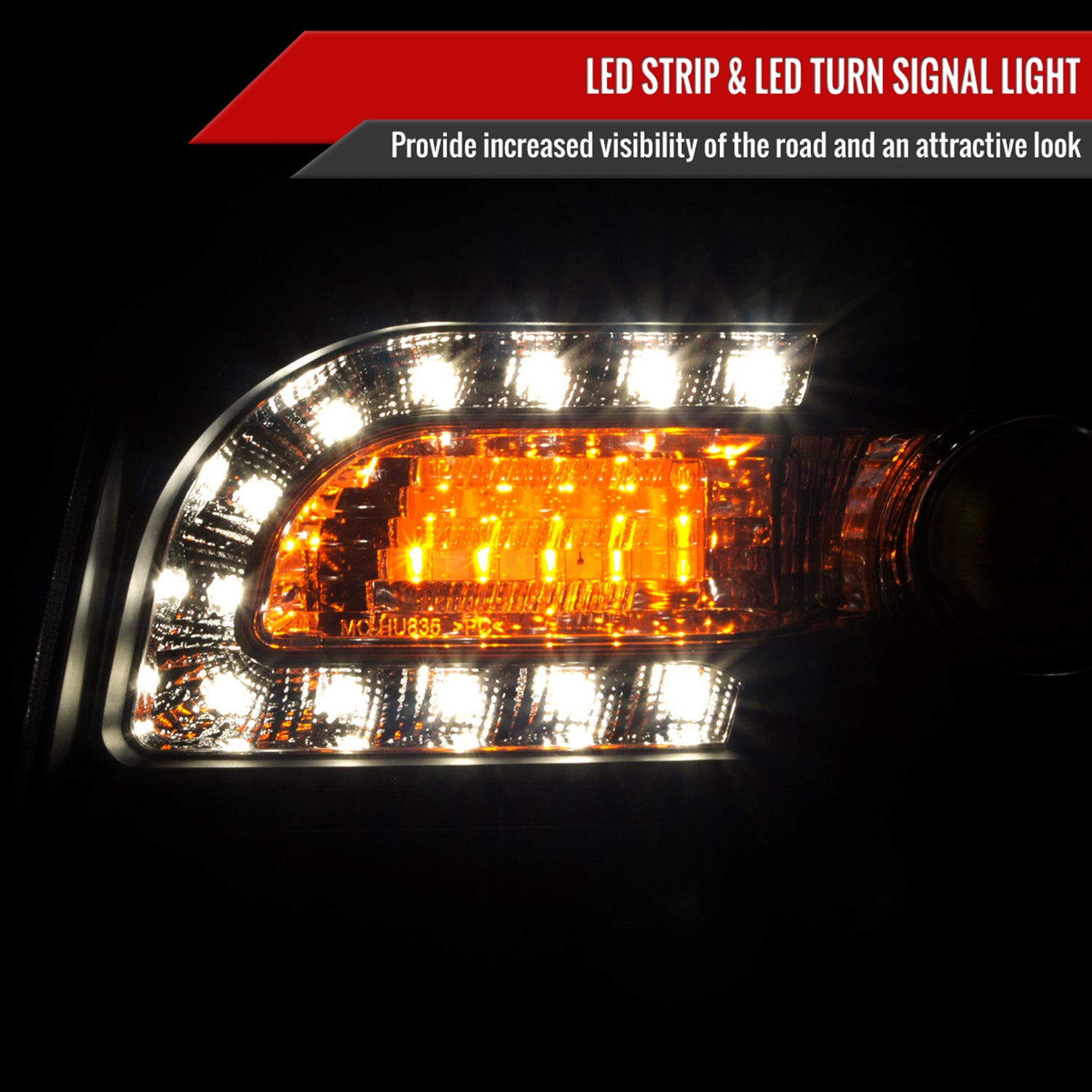 2005-2010 Chrysler 300 Base/LX/Touring Headlights LED Light&LED Signal Black