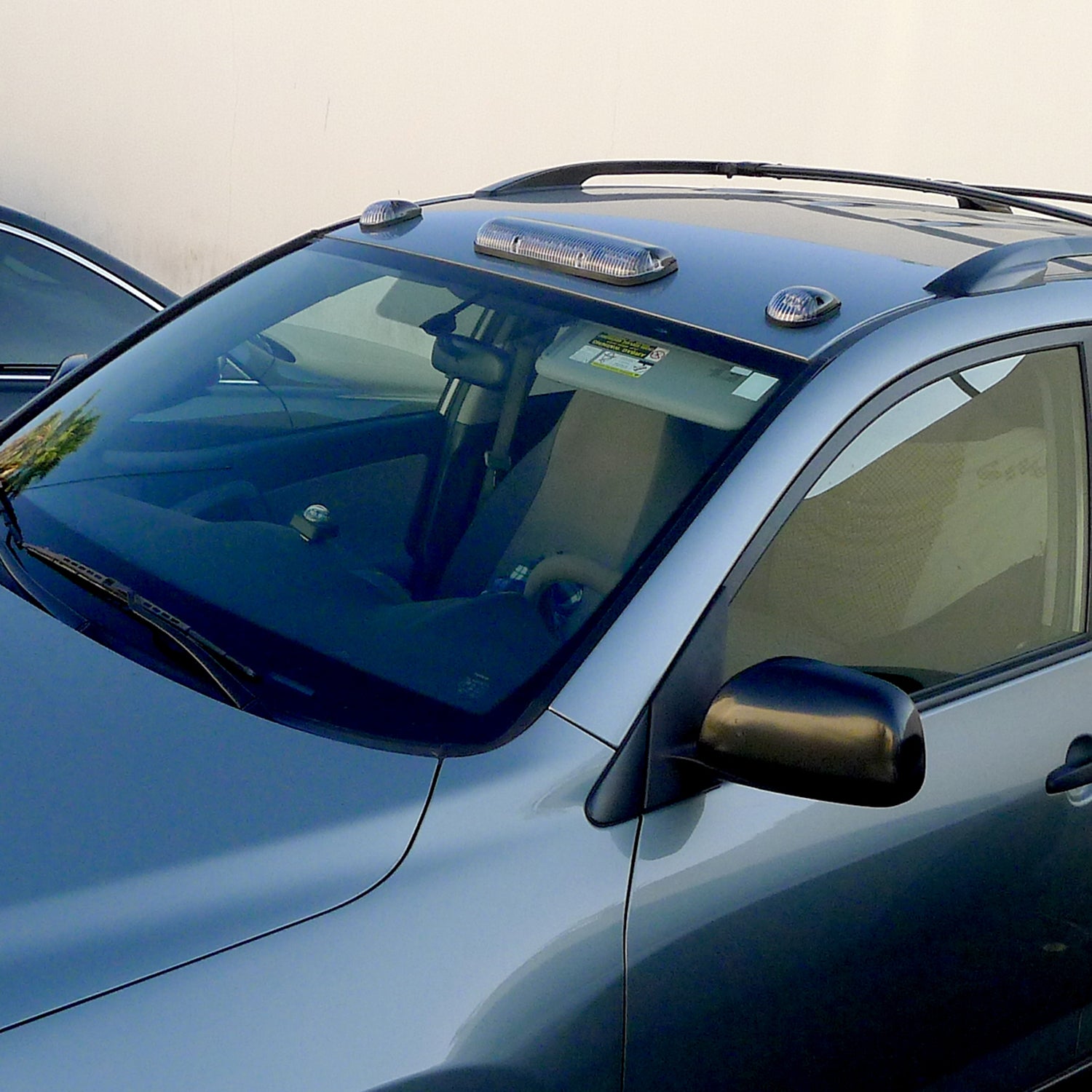 Universal 3PC Set Roof Cab Amber LED Lights Black Housing/Clear Lens