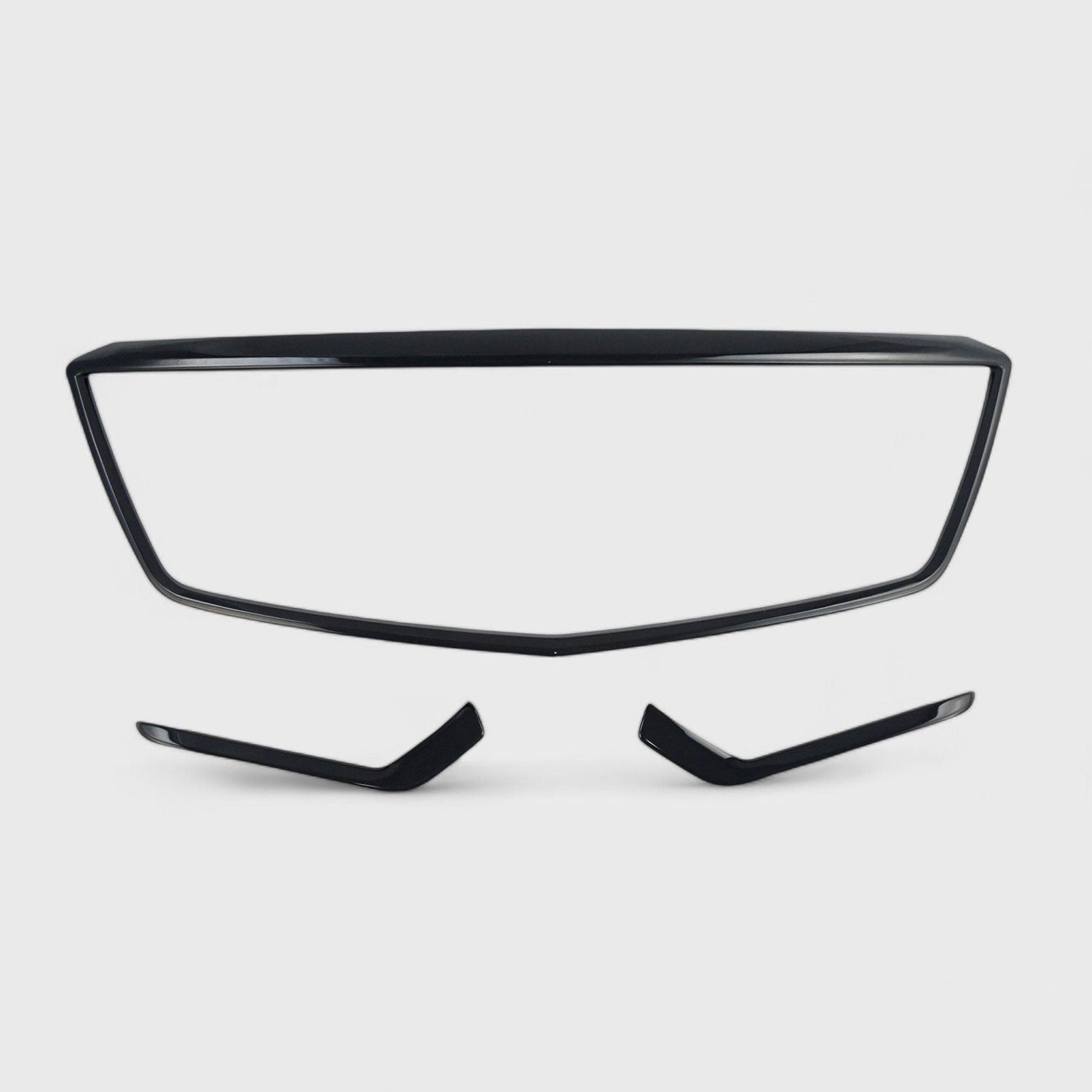 2020-2024 Cadillac XT5 Grille Overlay Gloss Black 3Pcs ABS Plastic