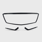 2020-2024 Cadillac XT5 Grille Overlay Gloss Black 3Pcs ABS Plastic