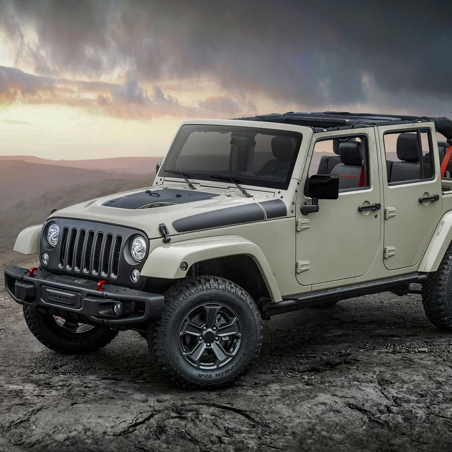 2007-2018 Jeep Wrangler Mirror Cover Caps Gloss Black 2Pcs ABS Plastic