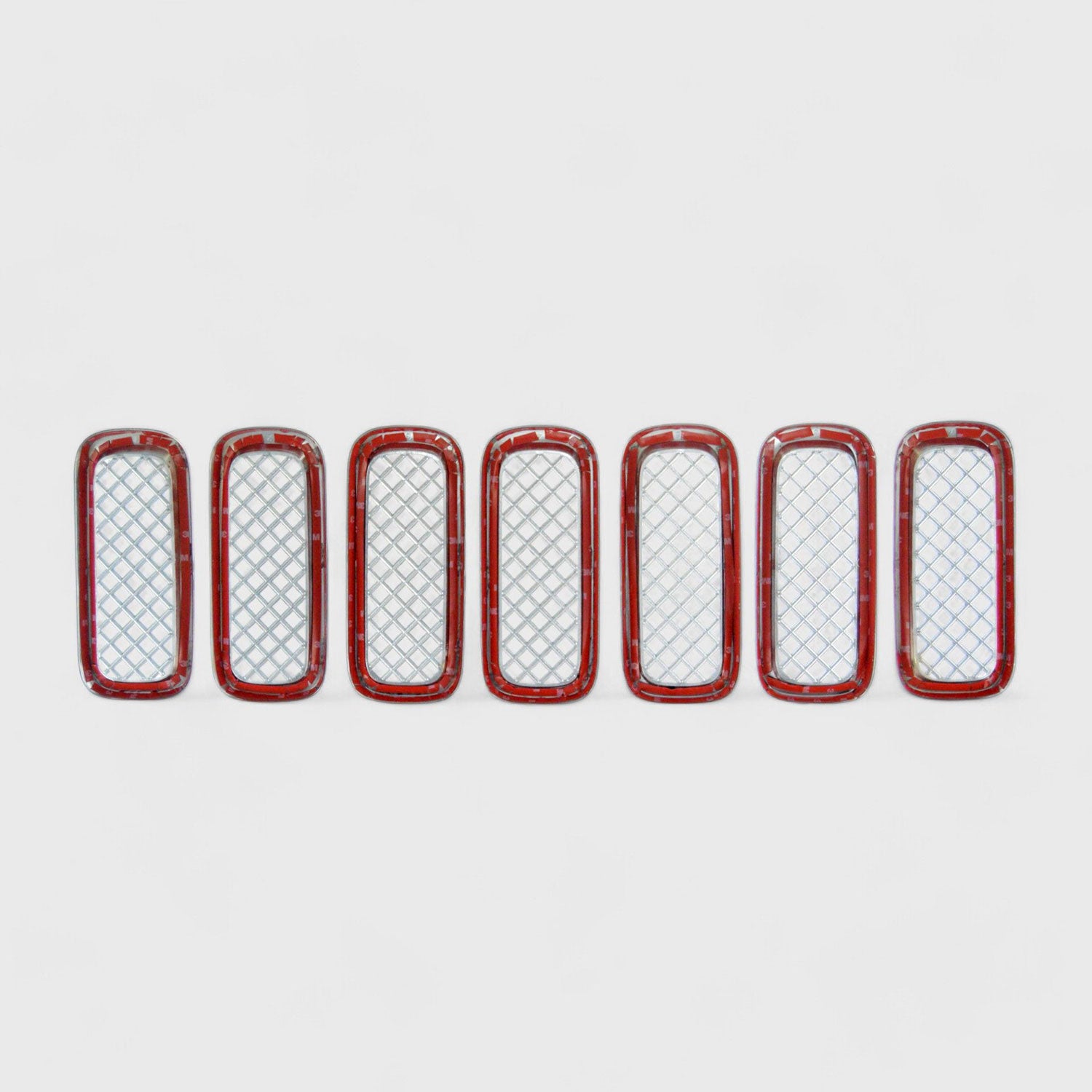 2015-2019 Jeep Renegade Grille Overlay Chrome 7Pcs ABS Plastic