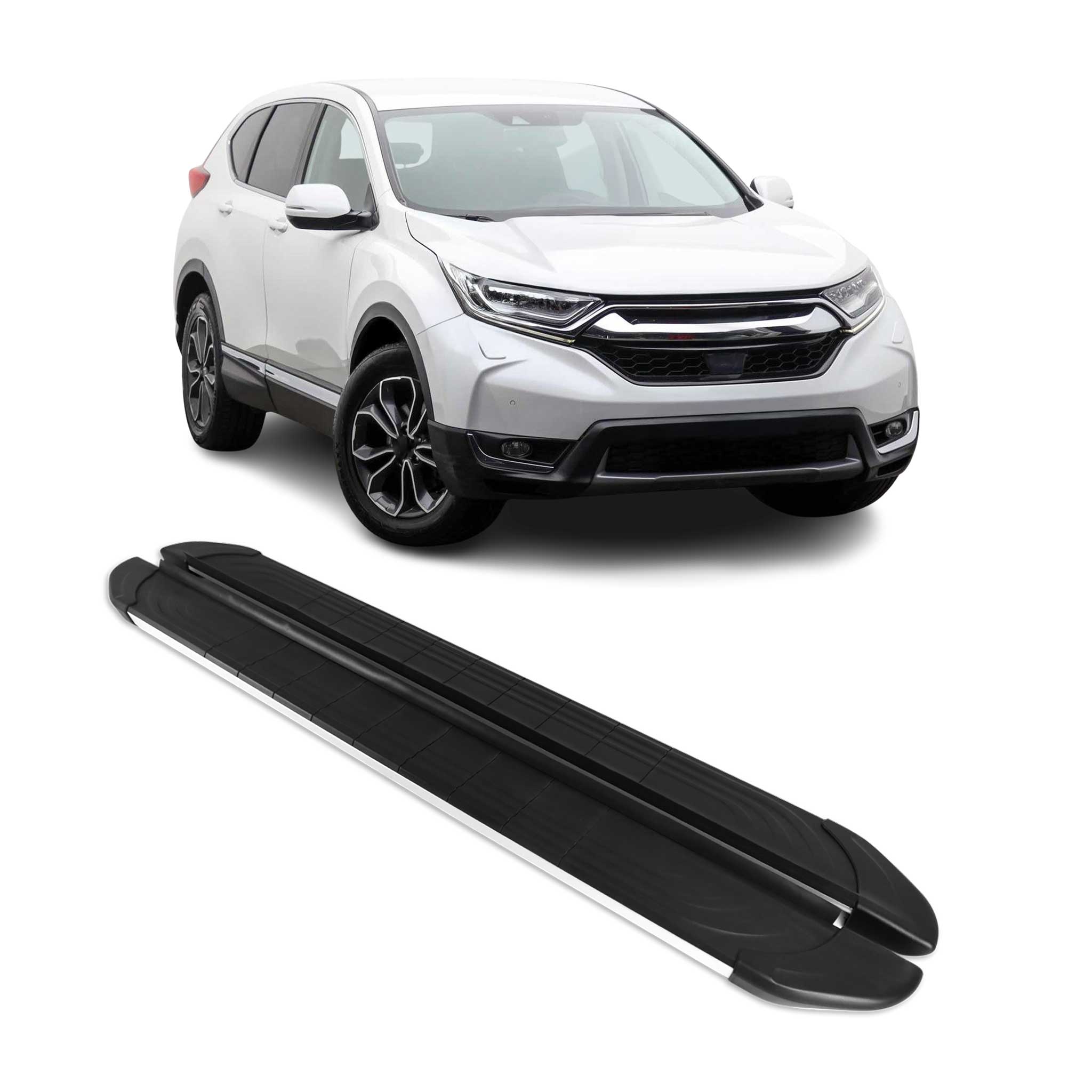 2017-2022 Honda CR-V Running Boards Side Steps Silver & Black